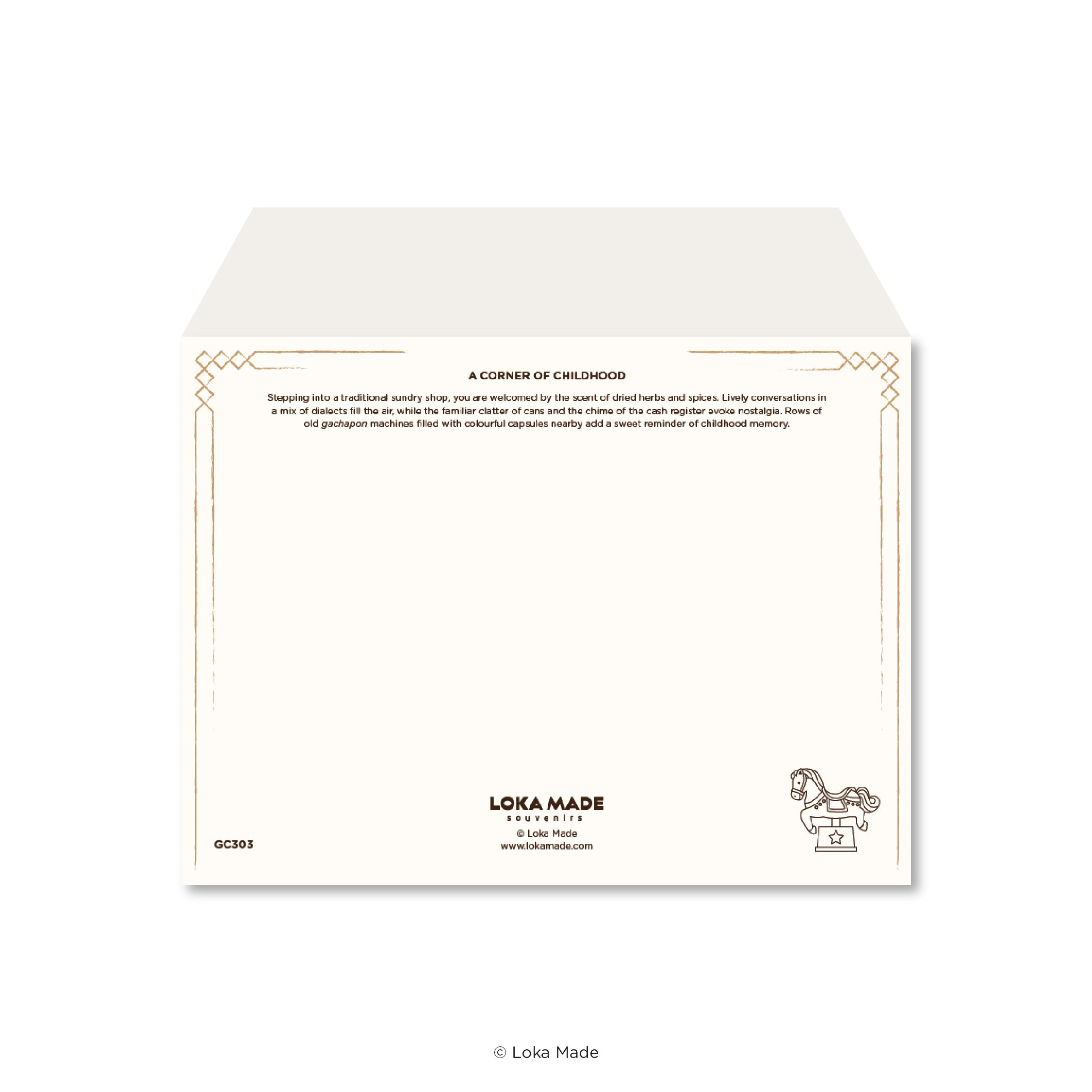 Peeking through Layering of Malaysia 'A Corner of Childhood' - 3 Layer Greeting Card