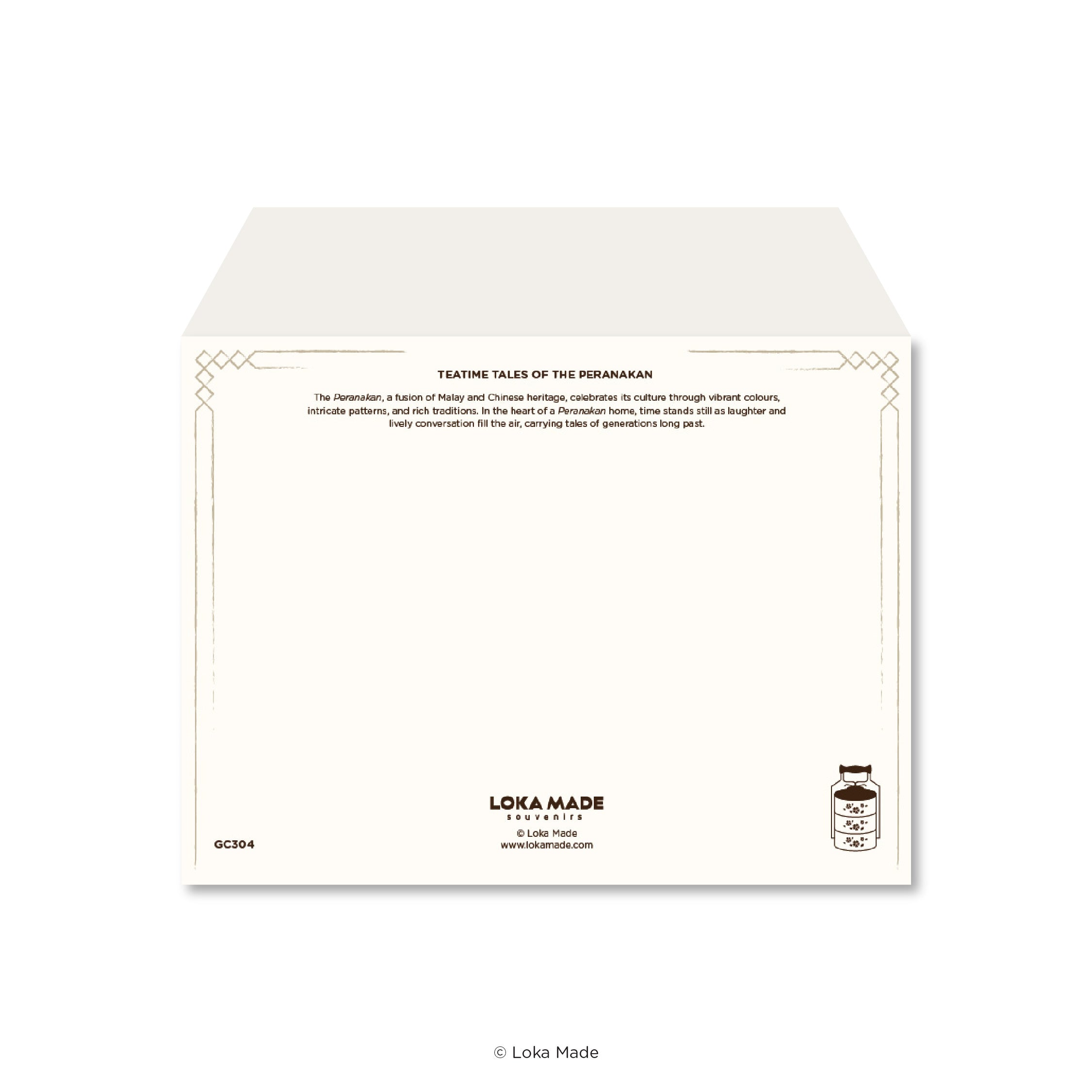 Peeking through Layering of Malaysia 'Teatime Tales of The Peranakan' - 3 Layer Greeting Card