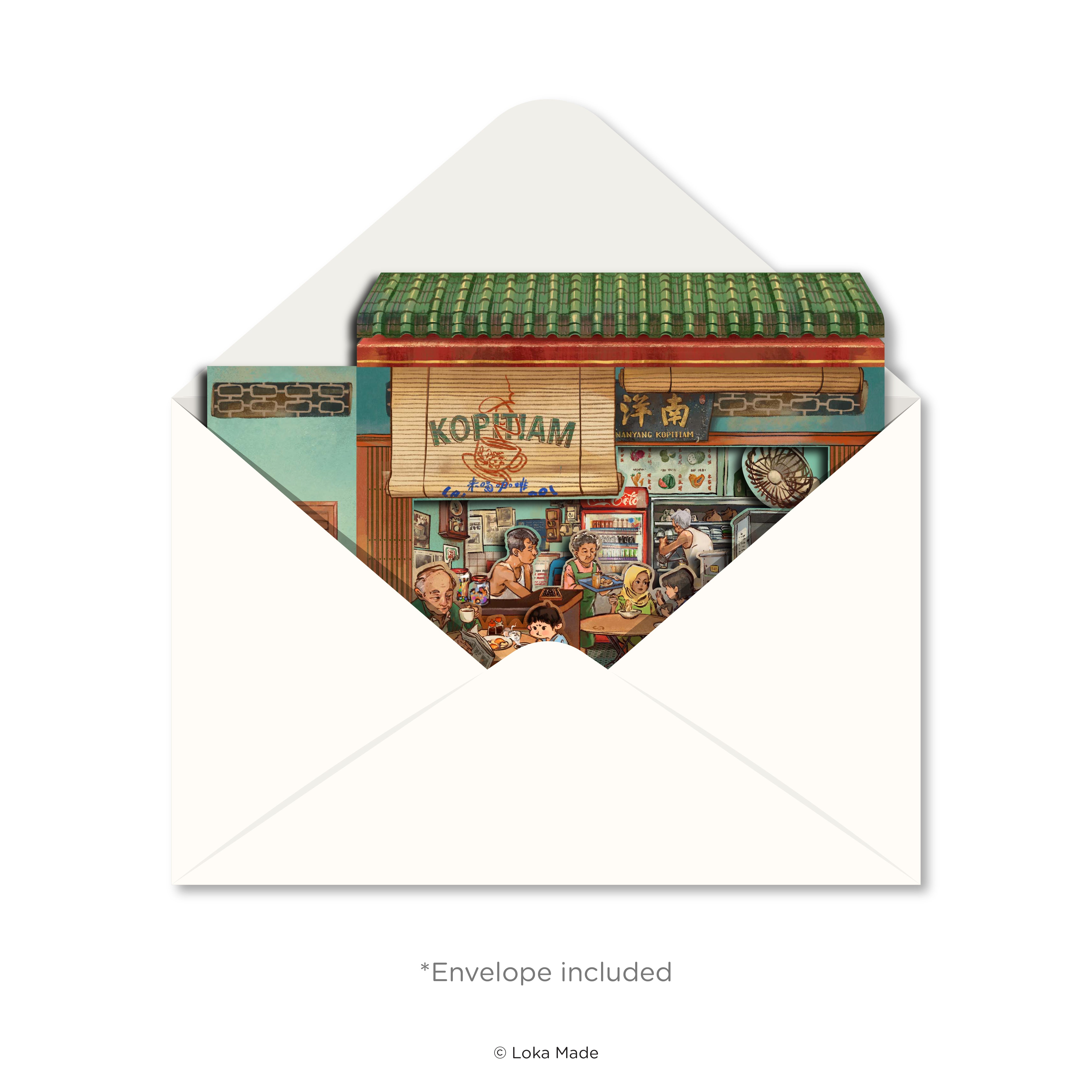 Peeking through Layering of Malaysia 'The Shared Table Memories' - 3 Layer Greeting Card