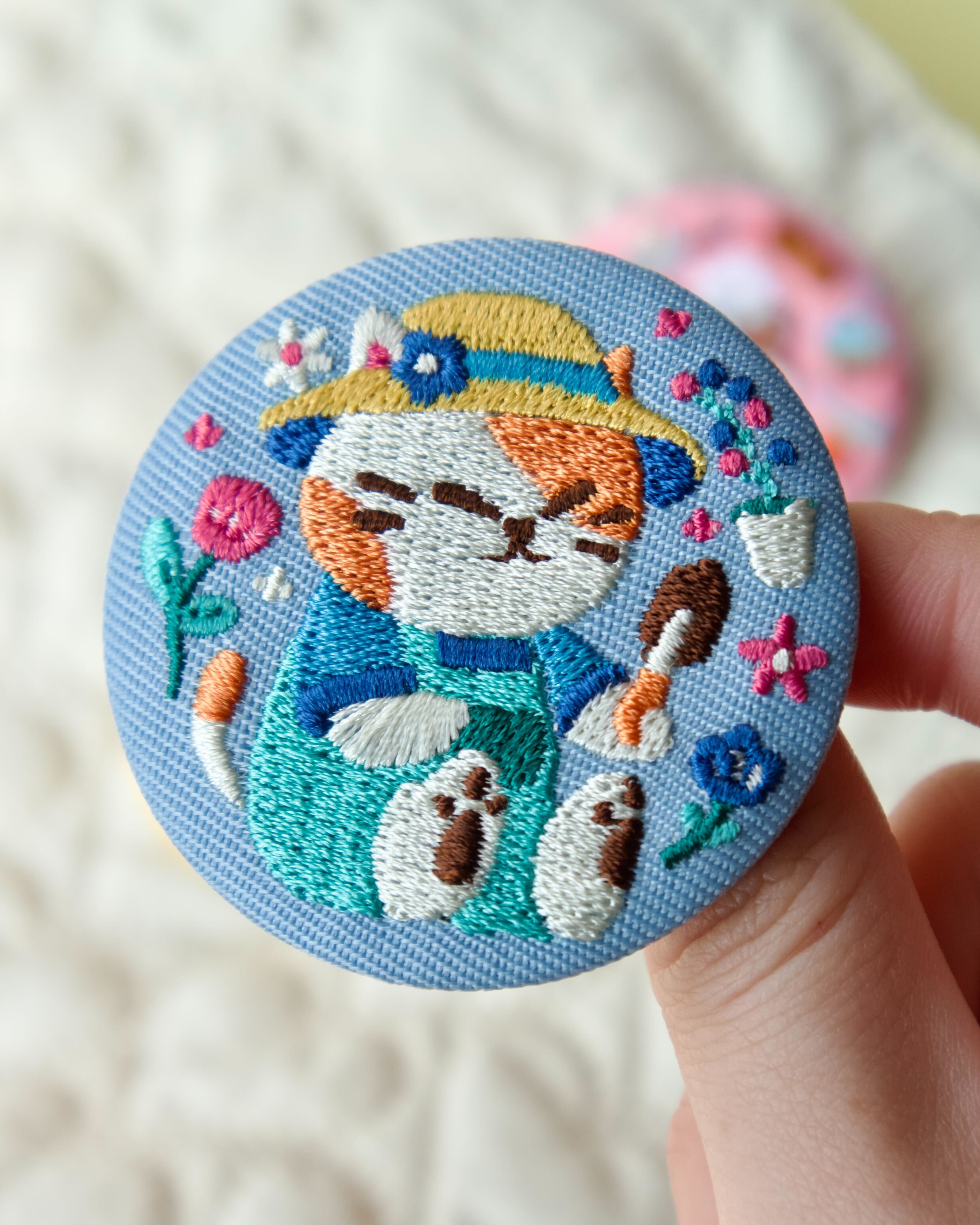 Cats At Work - Embroidery Pin Blind Bag