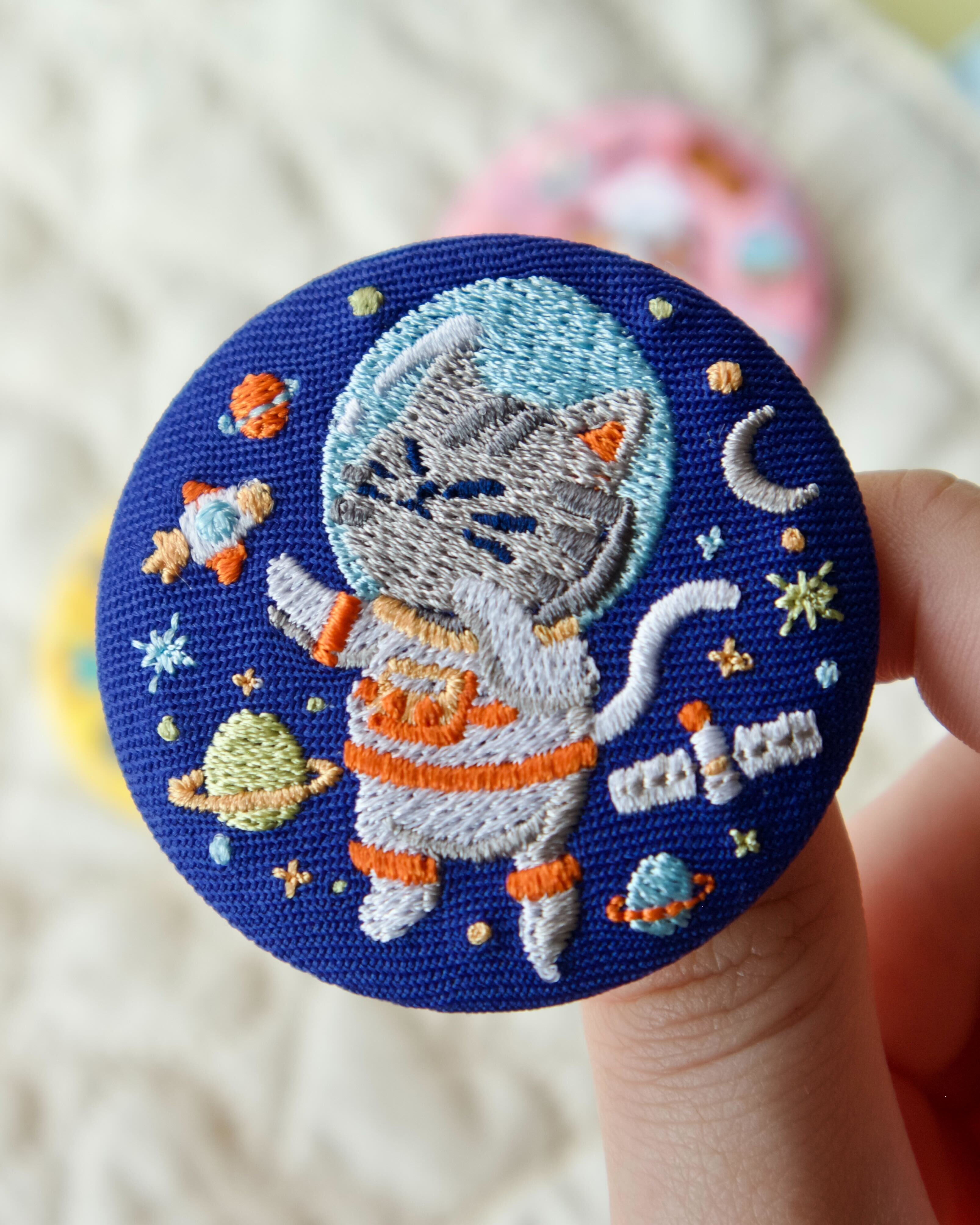 Cats At Work - Embroidery Pin Blind Bag