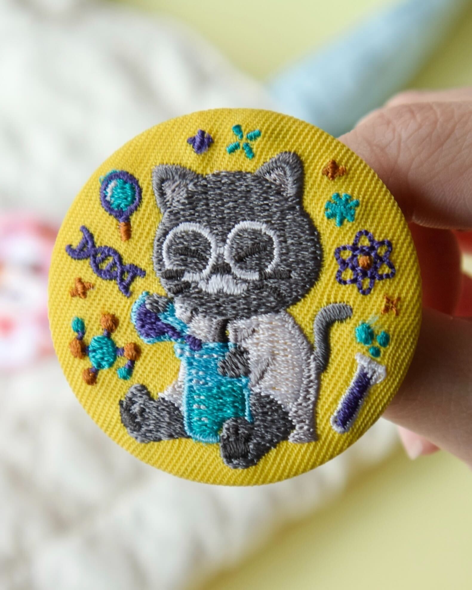 Cats At Work - Embroidery Pin Blind Bag