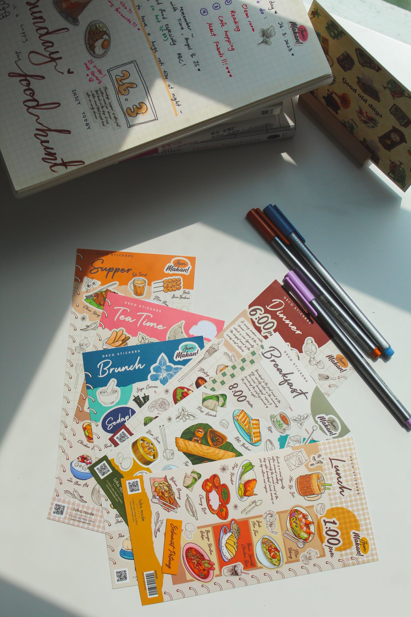 Jom Makan Supper! Malaysia Food Stickers | Loka Made