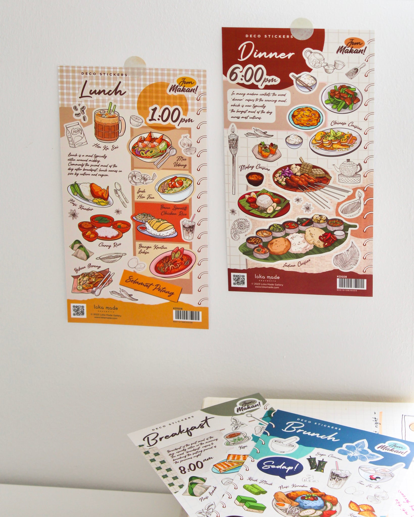 Jom Makan Dinner! Malaysia Food Stickers | Loka Made