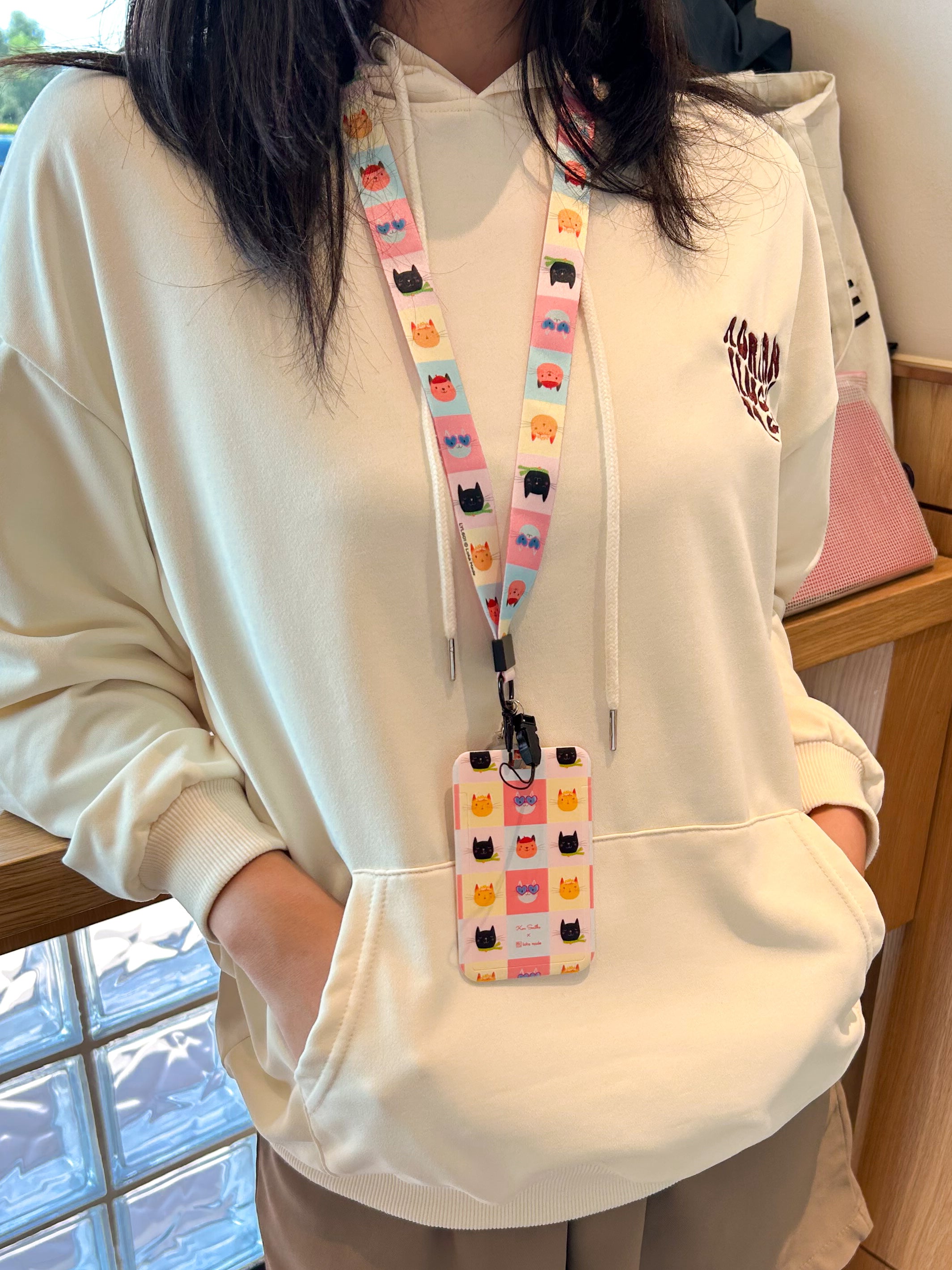 Ken Smiths x Loka Made 'Checkered Cat' - Lanyard