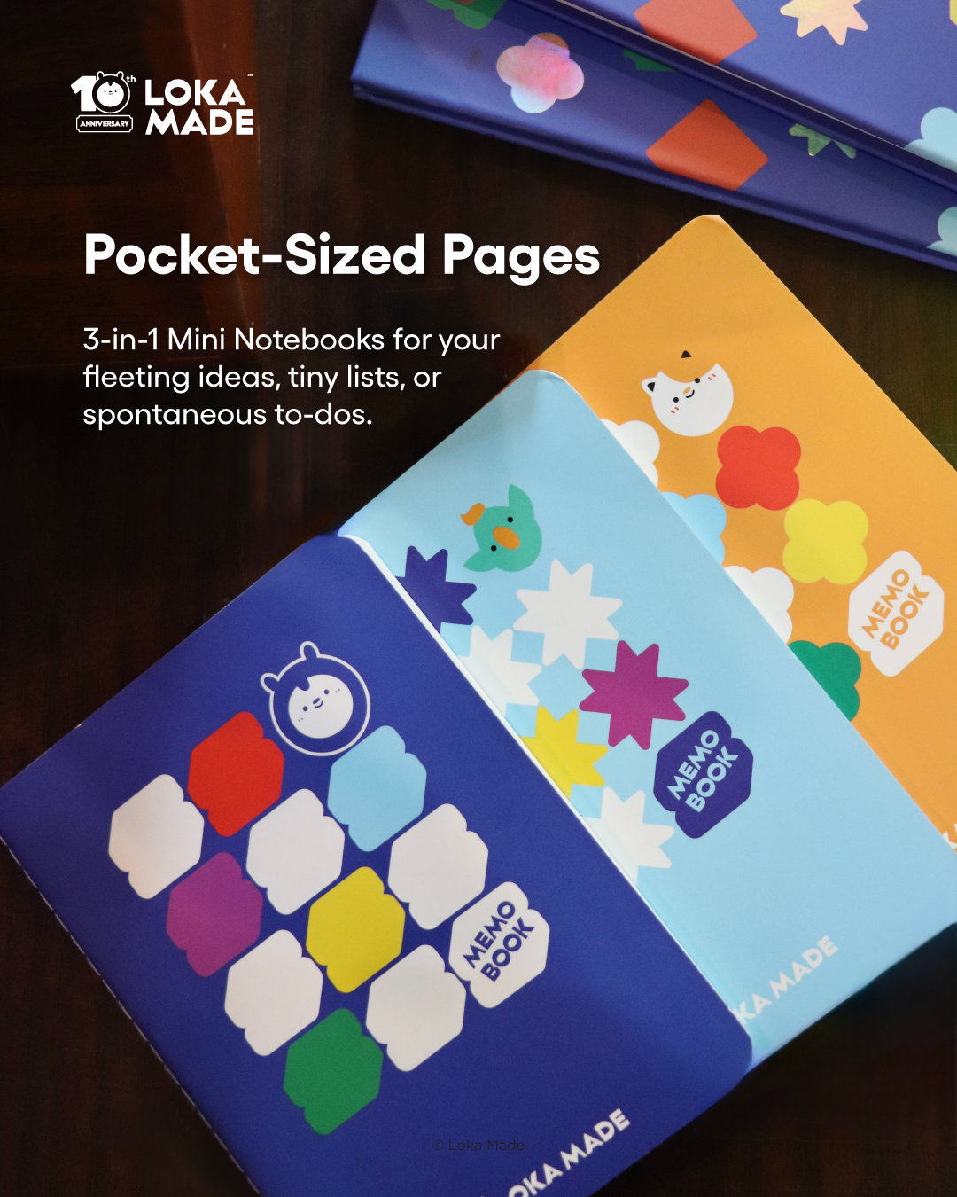 Loka Made 10th Anniversary - 3-in-1 Mini Notebook