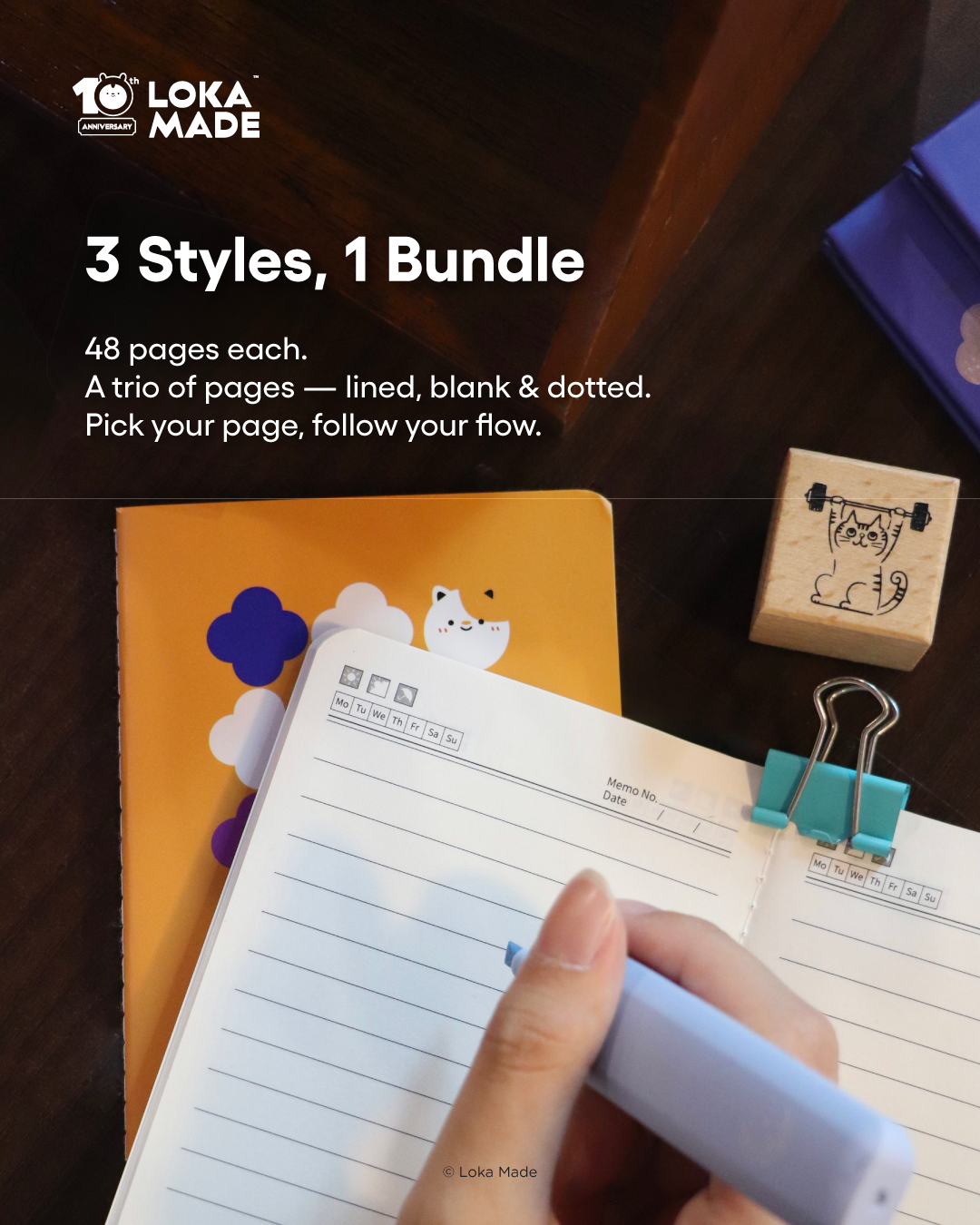 Loka Made 10th Anniversary - 3-in-1 Mini Notebook