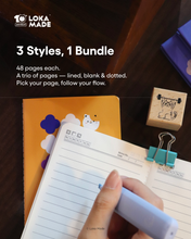 Load image into Gallery viewer, Loka Made 10th Anniversary - 3-in-1 Mini Notebook
