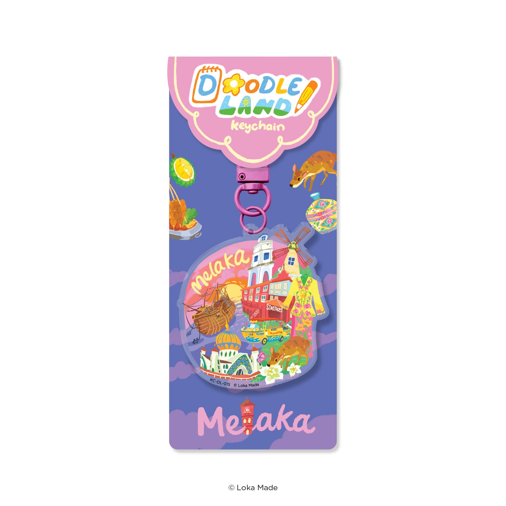 Doodle Land: Melaka Through Time - Keychain
