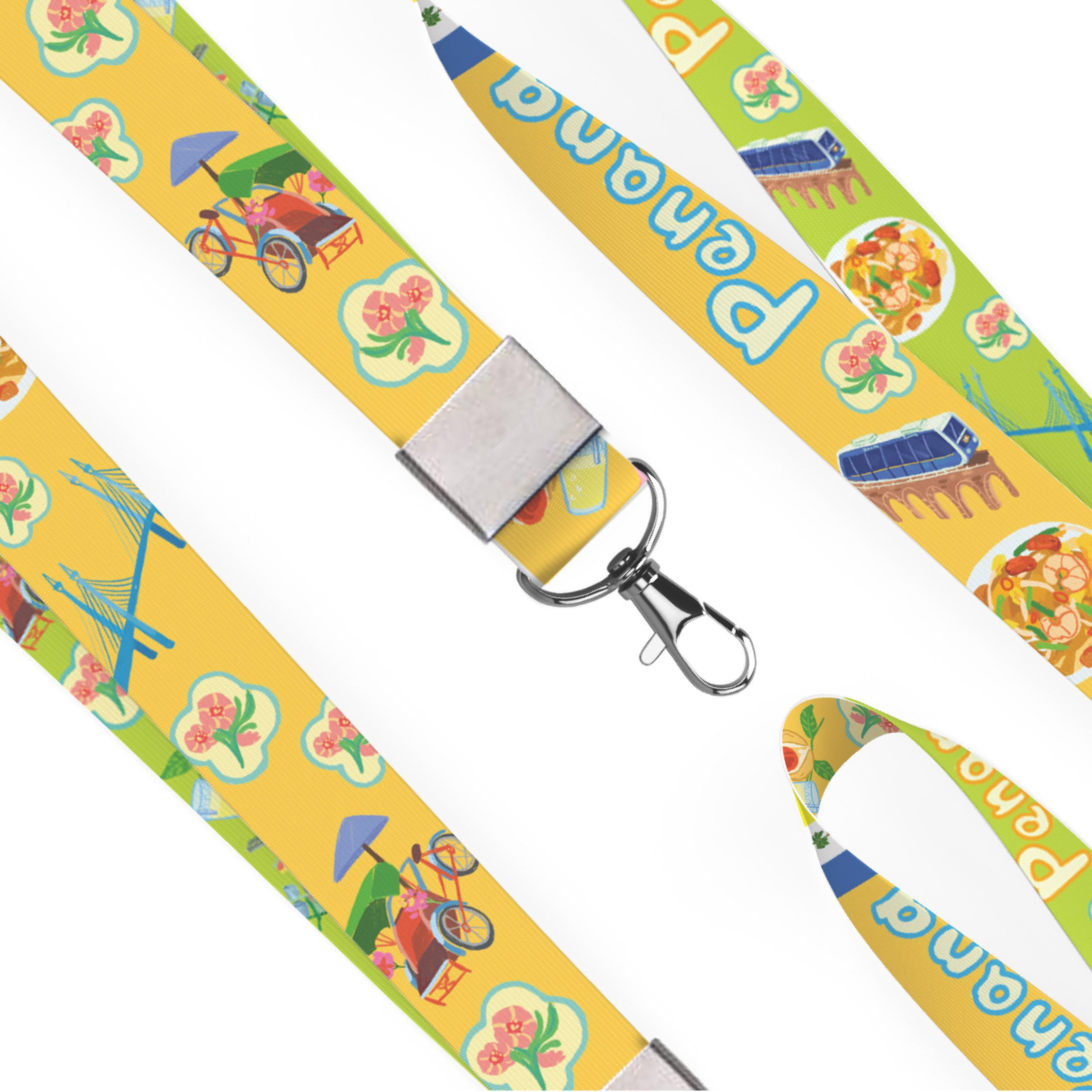 Doodle Land: Penang Bites & Sights - Lanyard & ID Card Holder