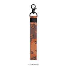 Load image into Gallery viewer, Ikat Tepi &#39;Kopi Cats&#39; - Short Lanyard with Shaker Keychain
