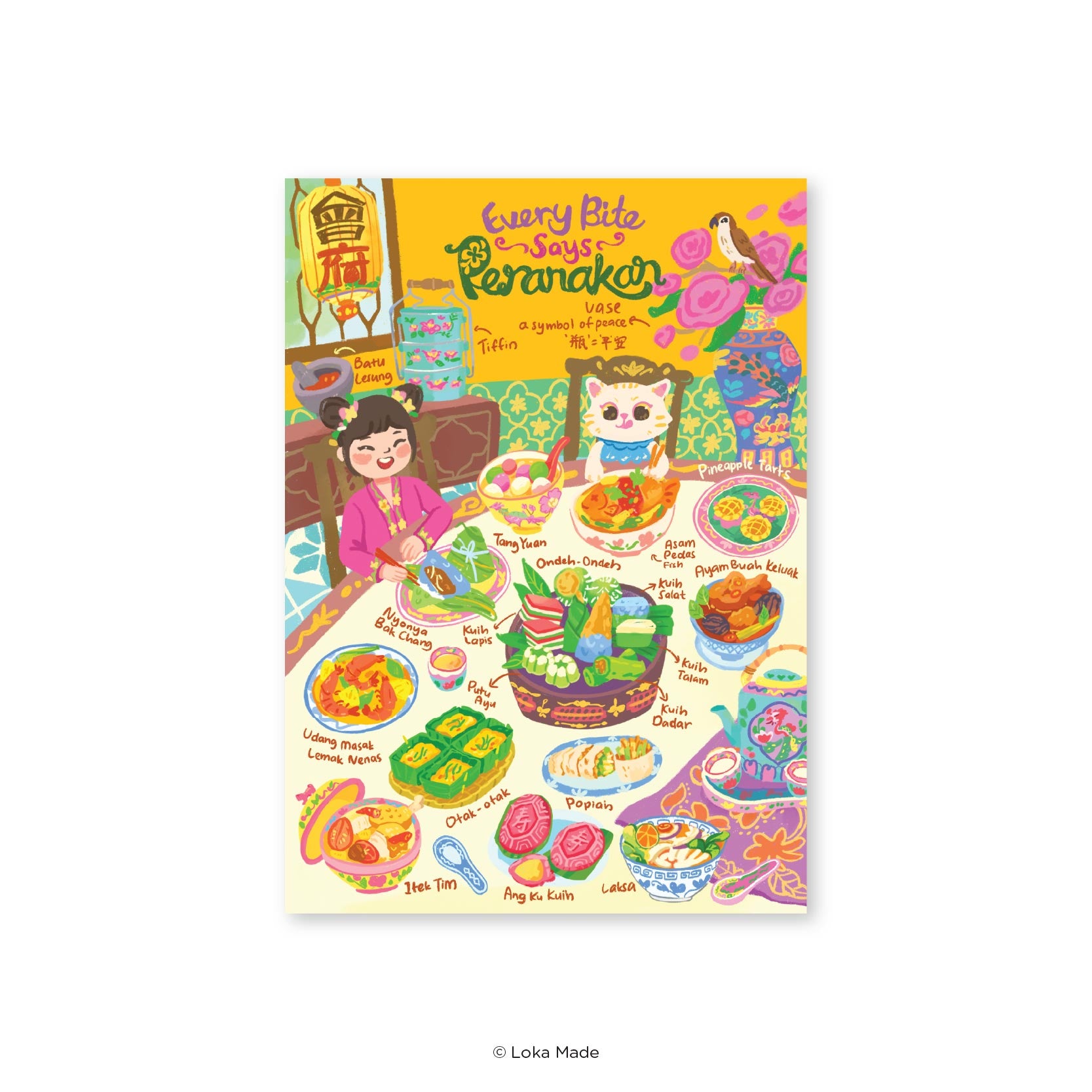 Doodle Land: Every Bite Says Peranakan - Malaysia Postcard