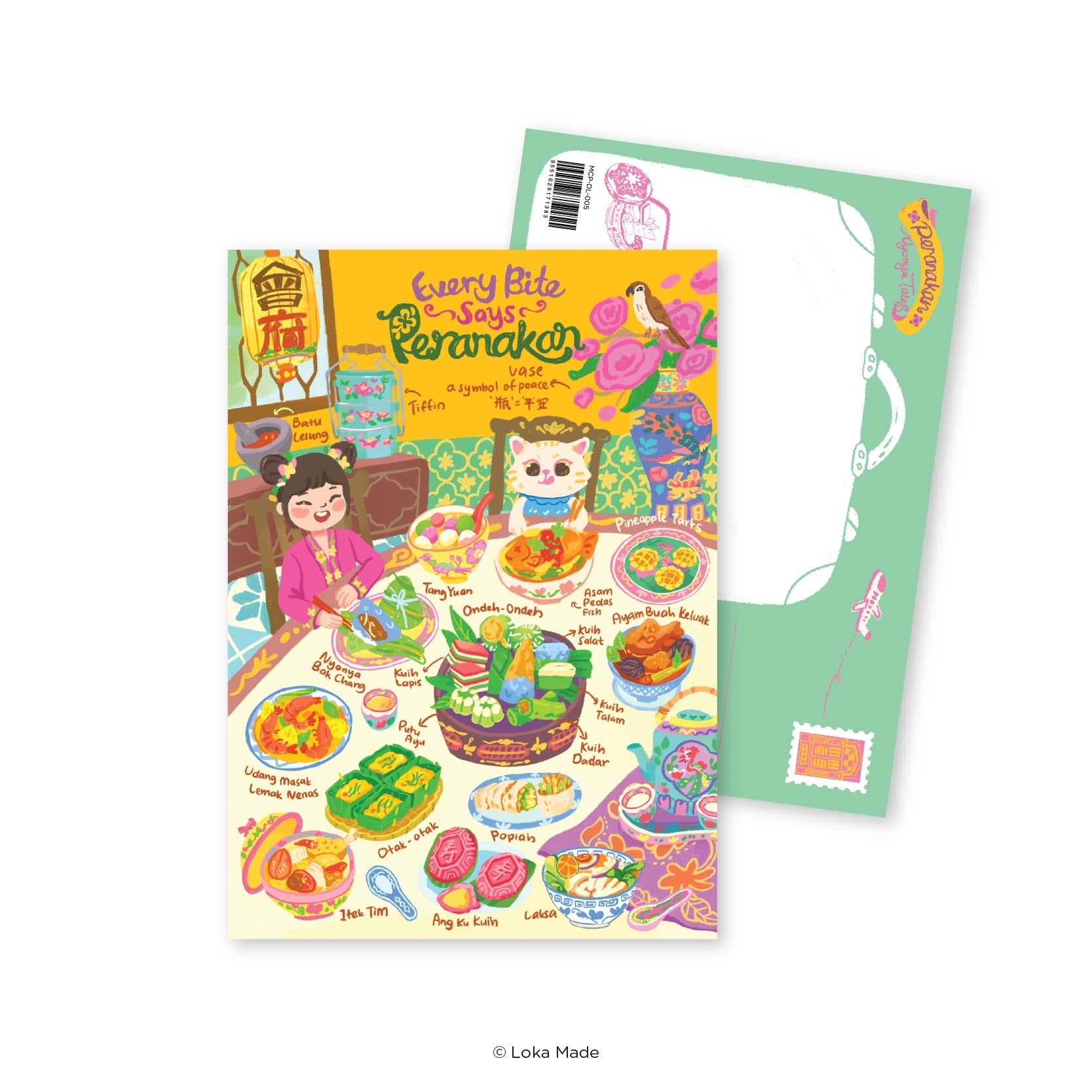 Doodle Land: Every Bite Says Peranakan - Malaysia Postcard