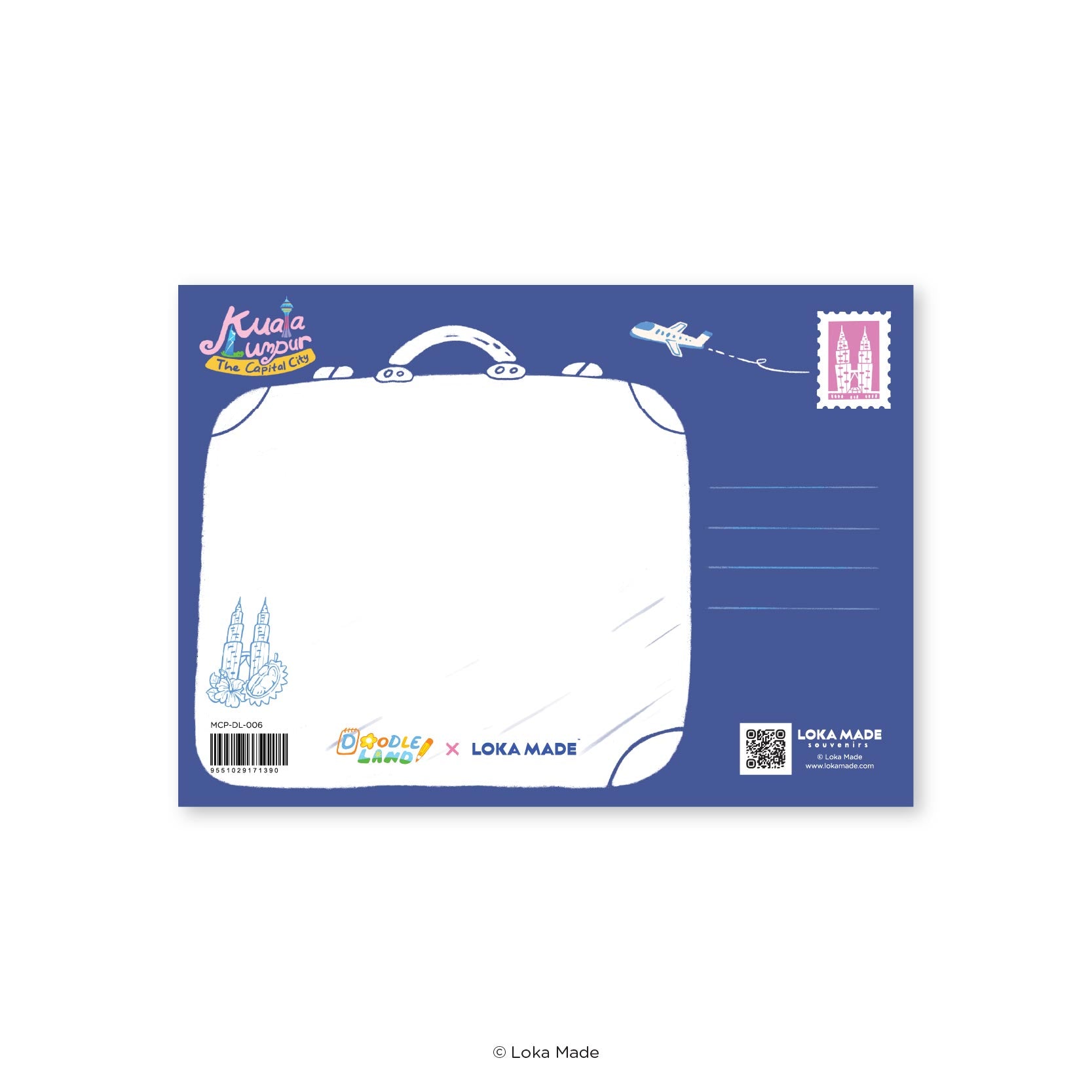 Doodle Land: City Walk in Kuala Lumpur - Malaysia Postcard