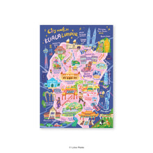Load image into Gallery viewer, Doodle Land: City Walk in Kuala Lumpur - Malaysia Postcard
