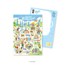 Load image into Gallery viewer, Doodle Land: Have A Super Cool Day in Kuala Lumpur - Malaysia Postcard
