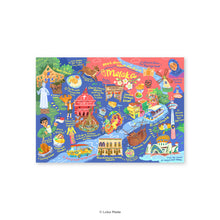 Load image into Gallery viewer, Doodle Land: Melaka To Do List - Malaysia Postcard
