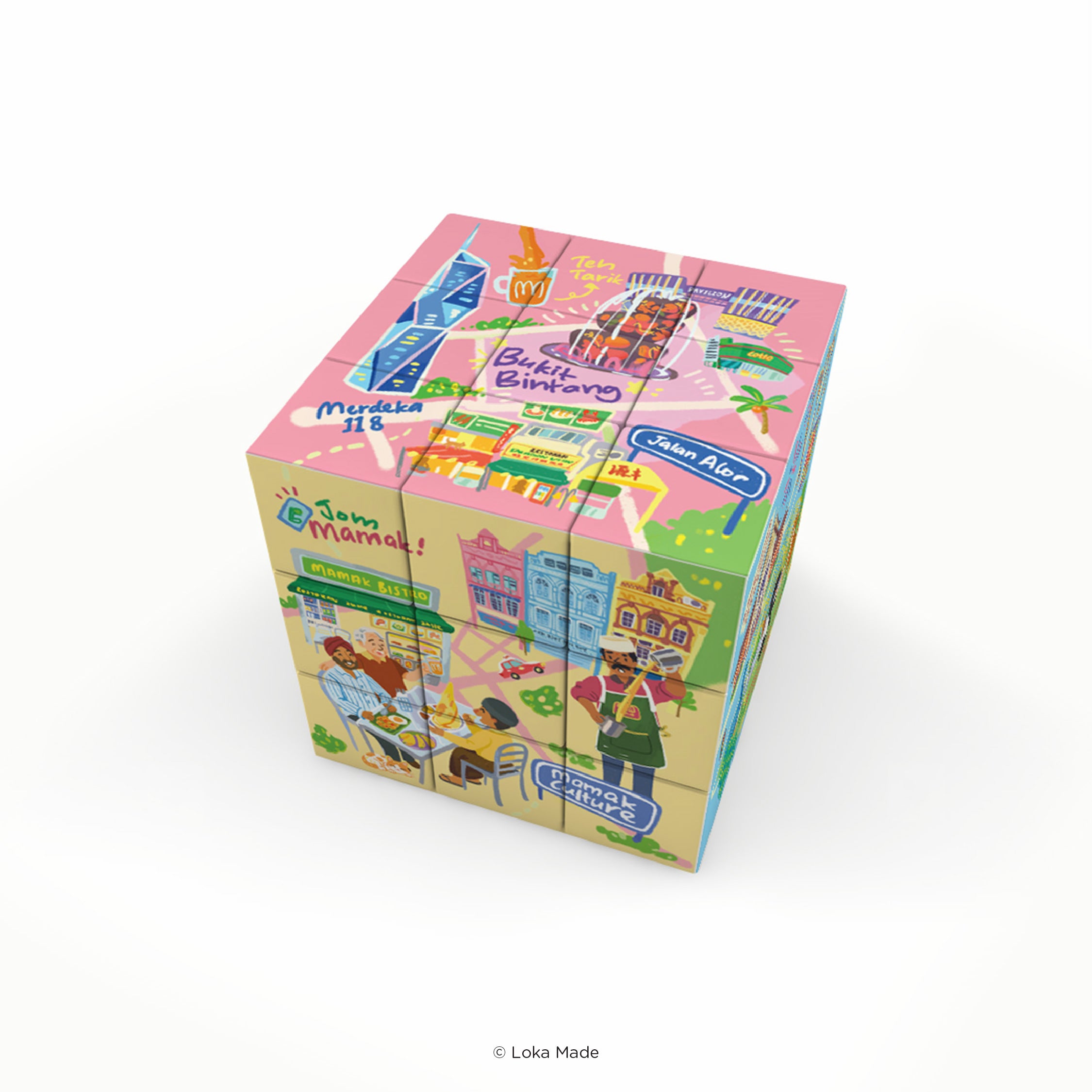 Doodle Land: Jalan-Jalan Kuala Lumpur - 3x3 Magic Cube