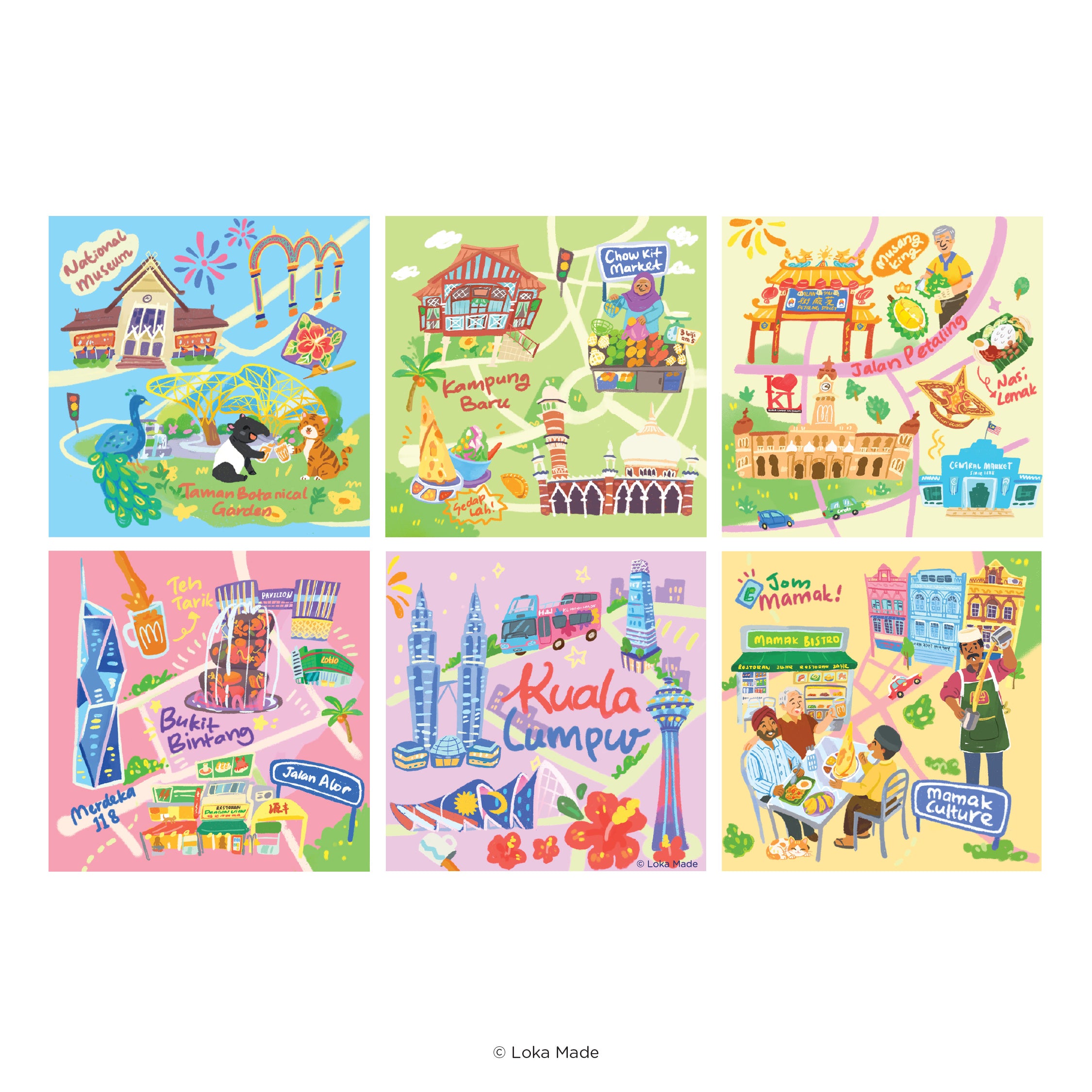 Doodle Land: Jalan-Jalan Kuala Lumpur - 3x3 Magic Cube