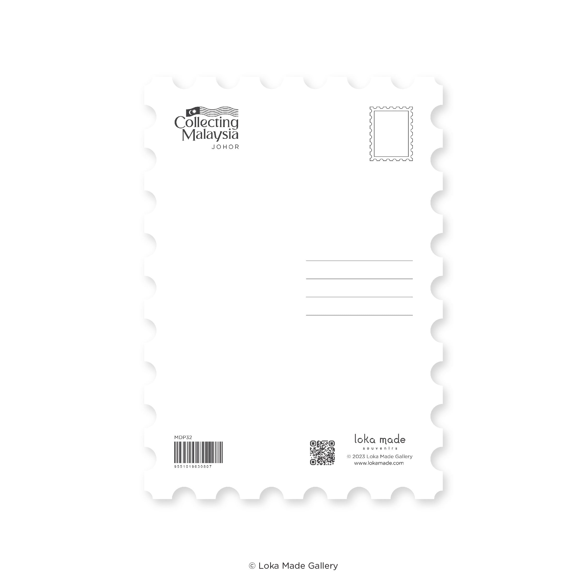 Collecting Malaysia: Johor - Shaped Postcard