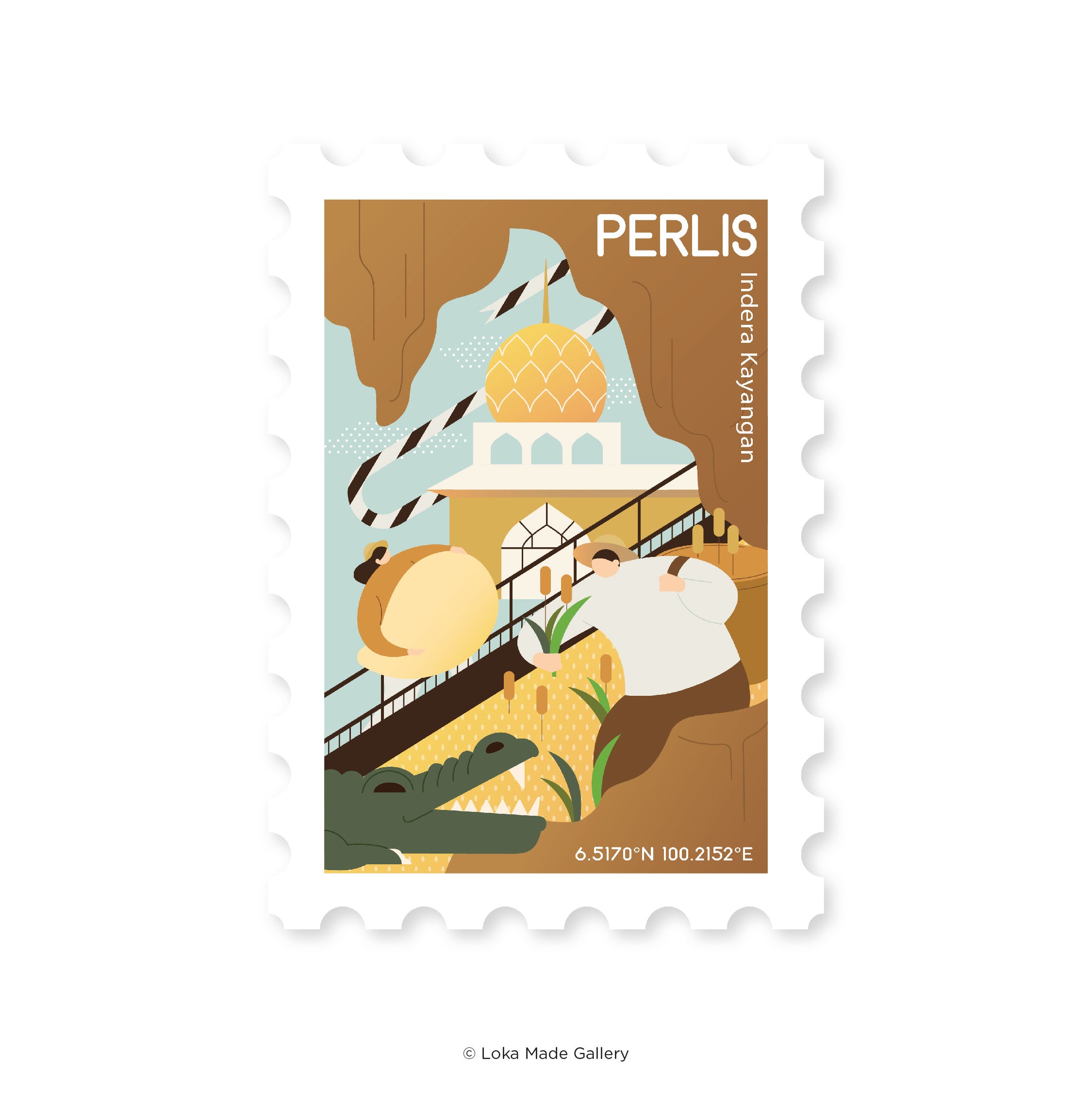 Collecting Malaysia: Perlis - Shaped Postcard