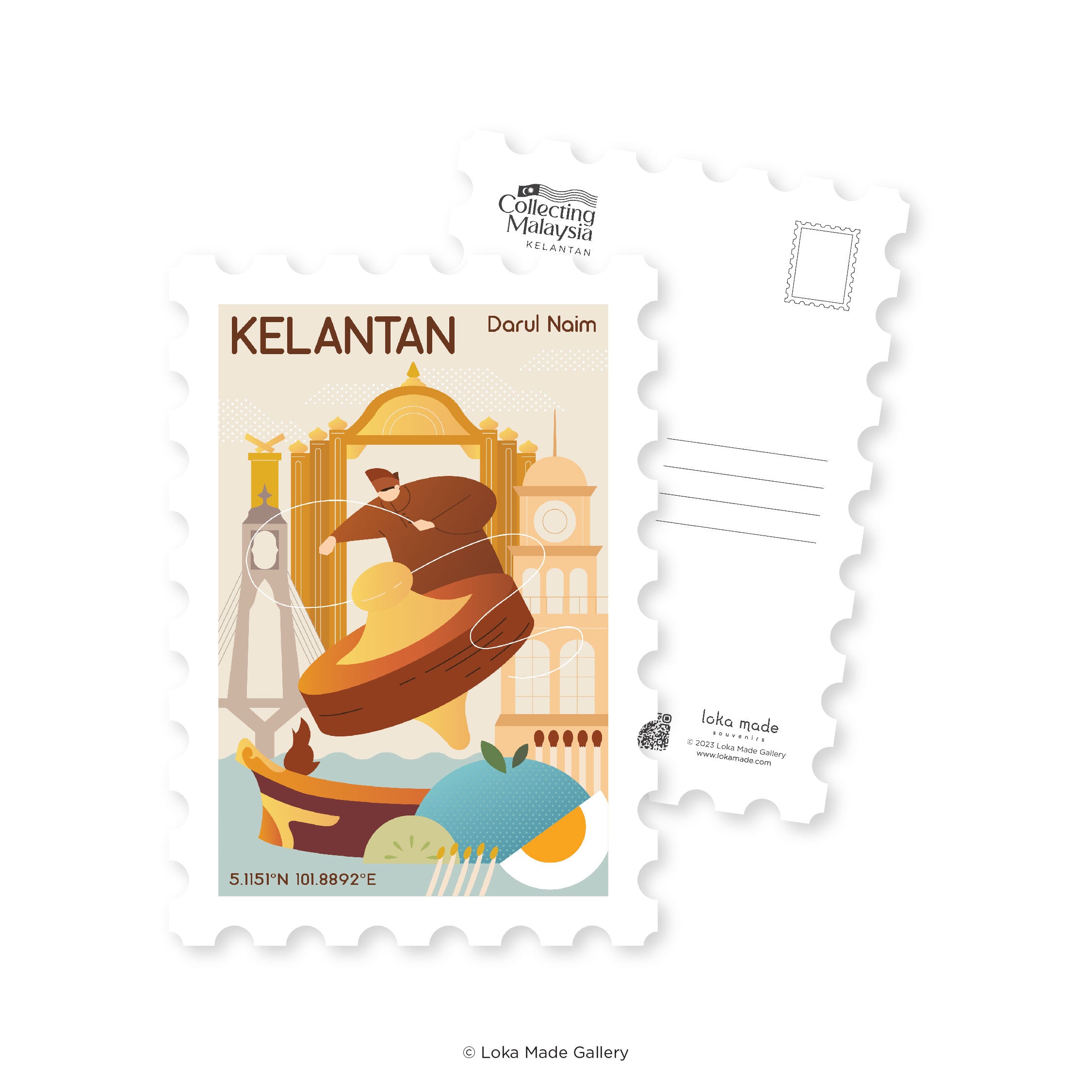 Collecting Malaysia: Kelantan - Shaped Postcard