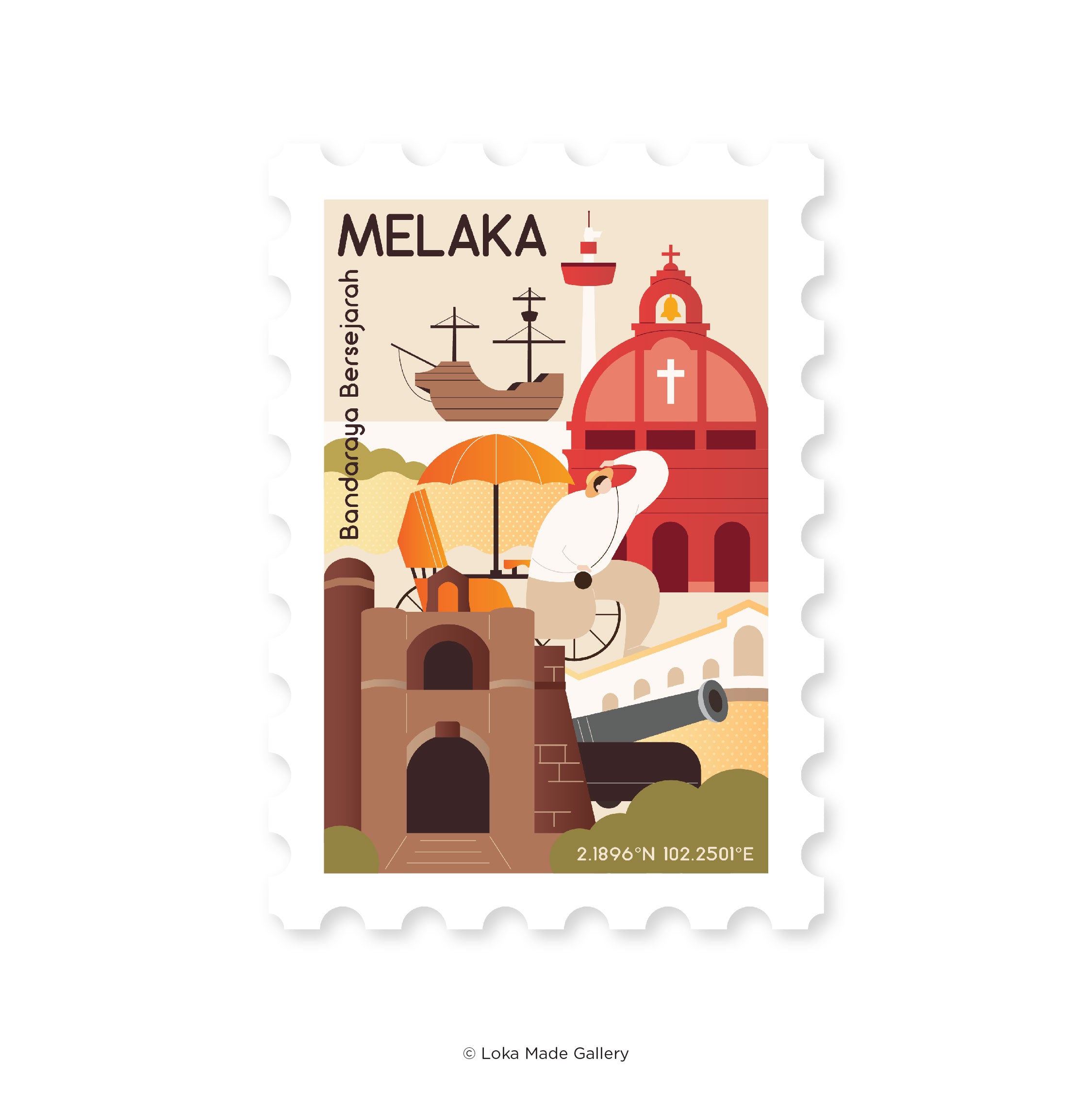 Collecting Malaysia: Melaka - Shaped Postcard