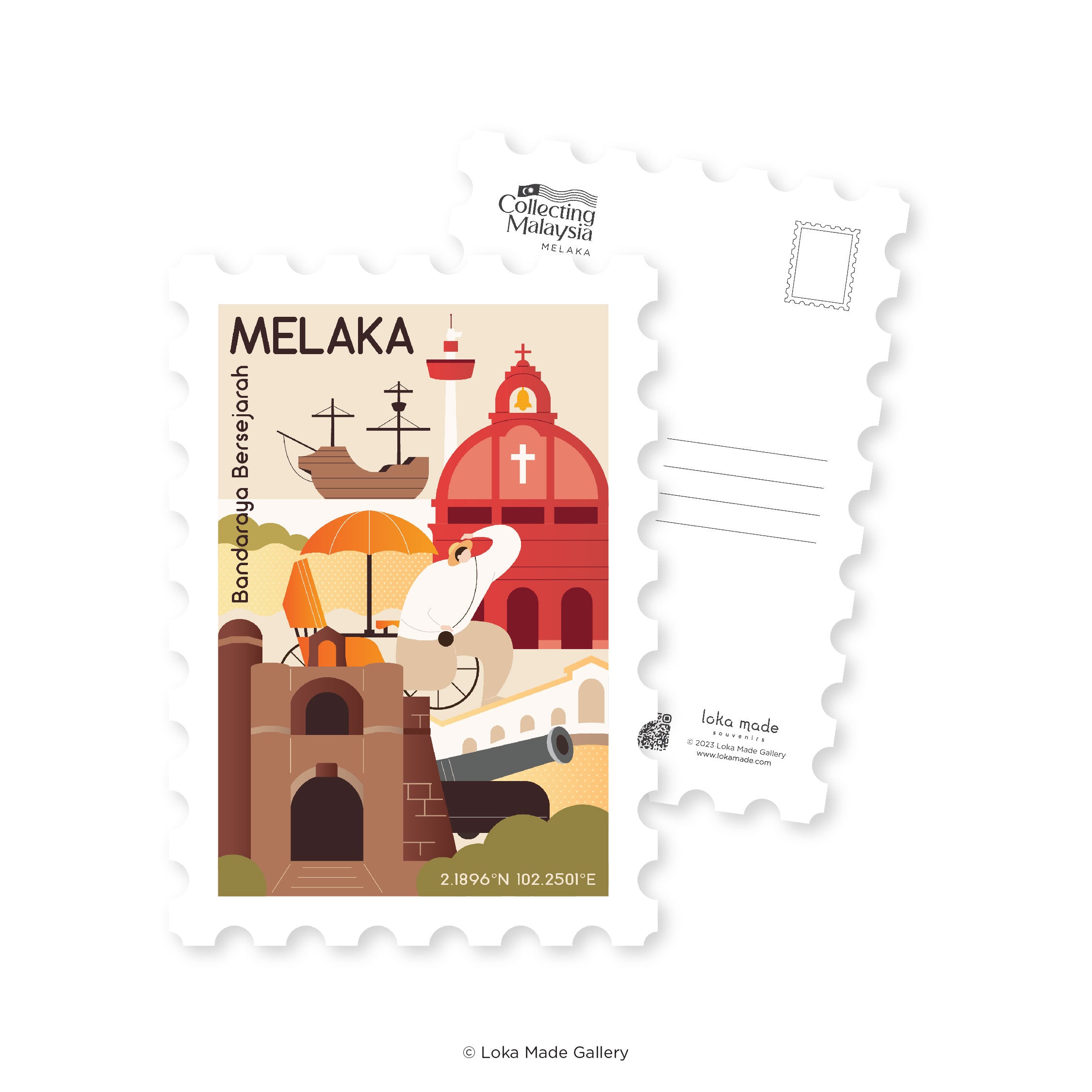 Collecting Malaysia: Melaka - Shaped Postcard