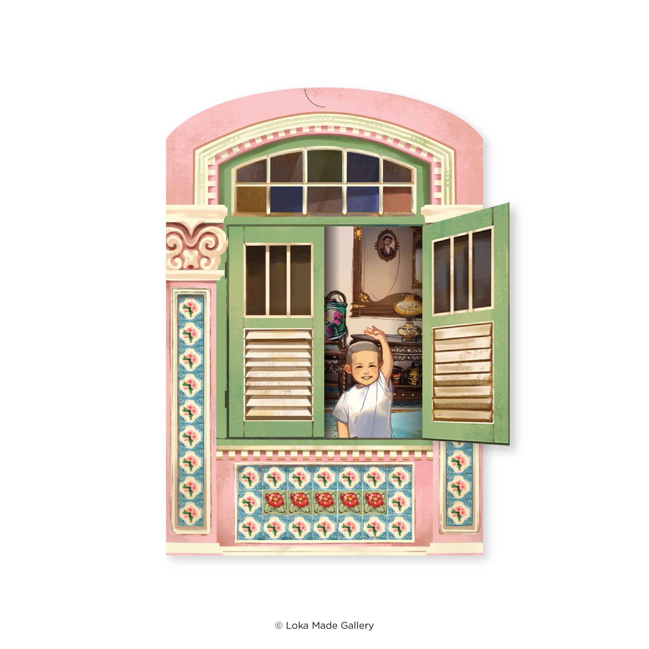 Nyonya’s Memoir: It’s Teatime - Shaped Postcard