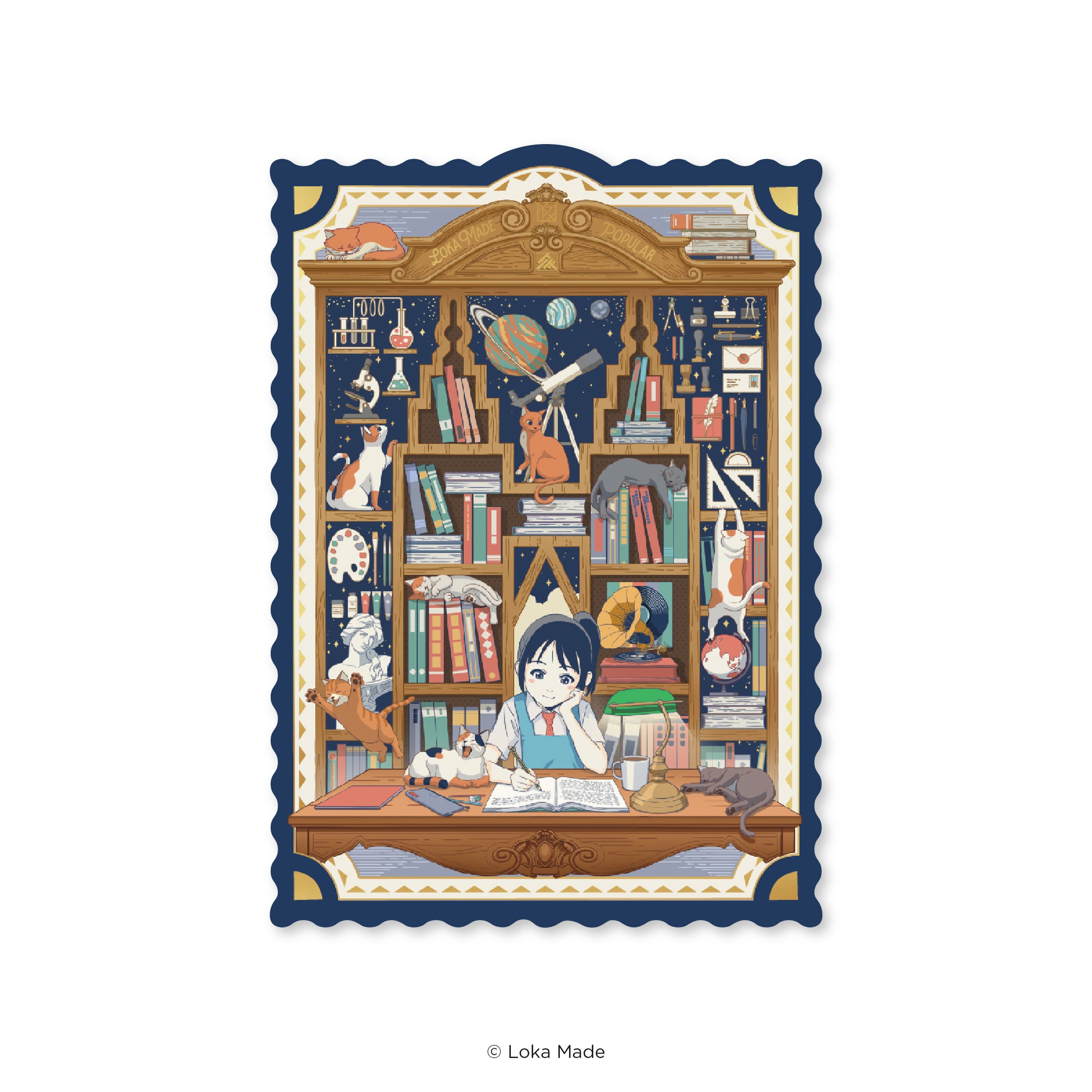 Bookshop Adventures 'Midnight Pages' - Postcard