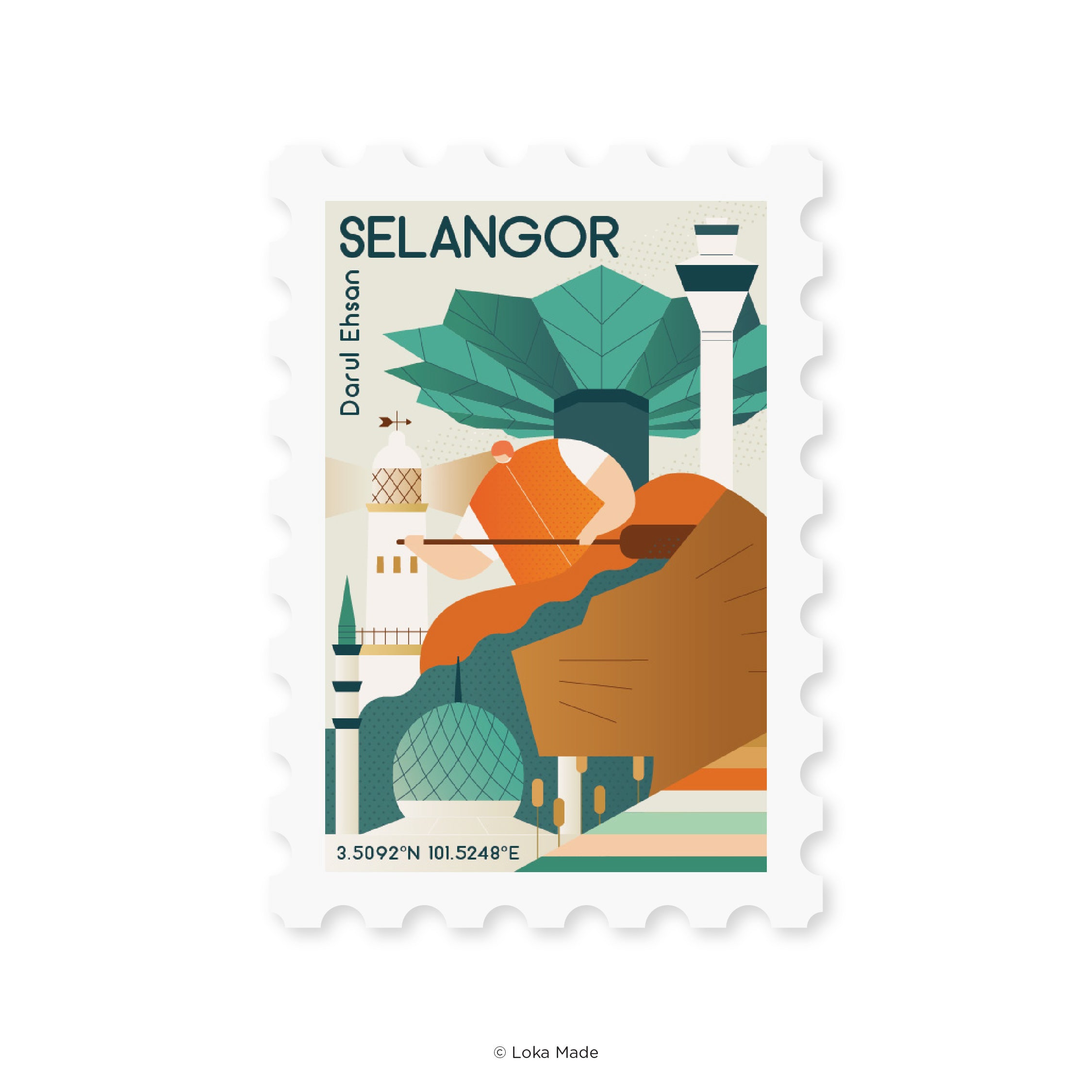 Collecting Malaysia: Selangor - Shaped Postcard