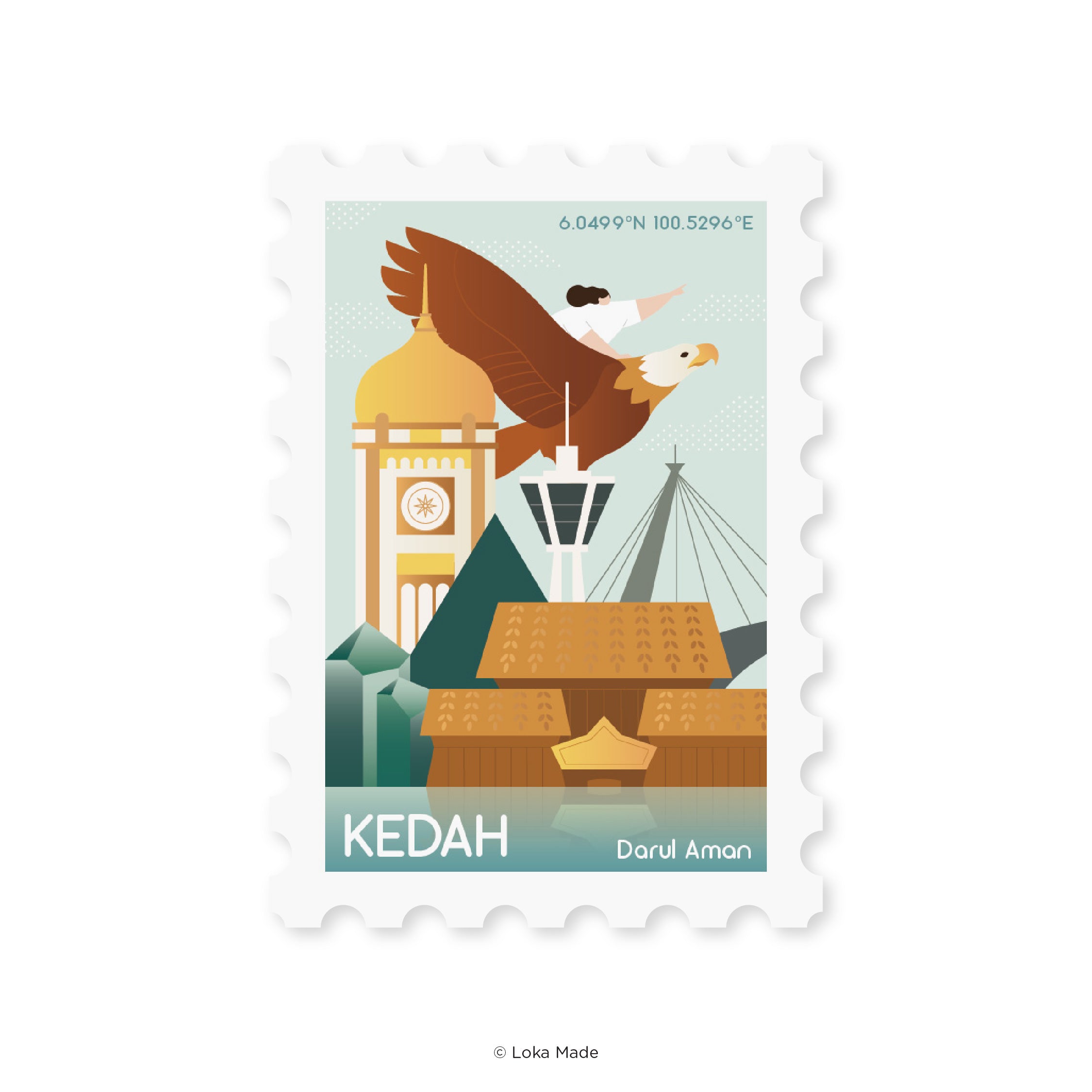 Collecting Malaysia: Kedah - Shaped Postcard