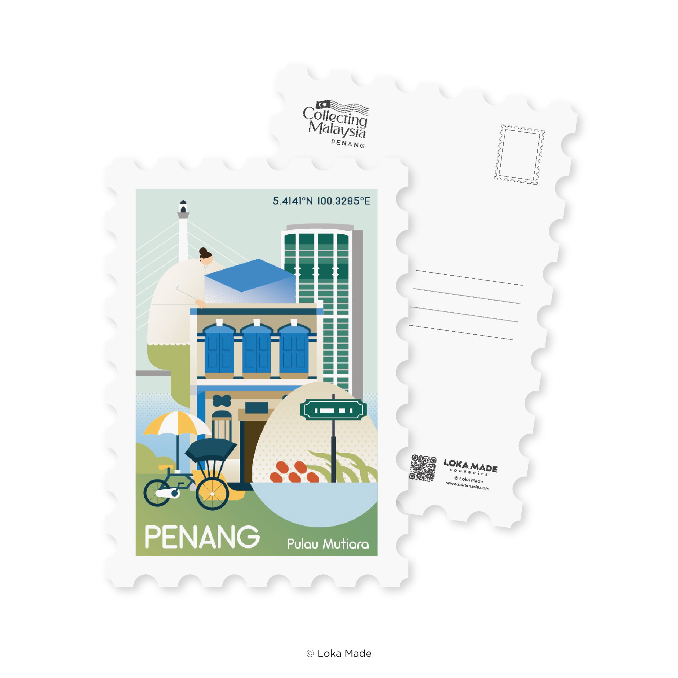 Collecting Malaysia: Penang - Shaped Postcard