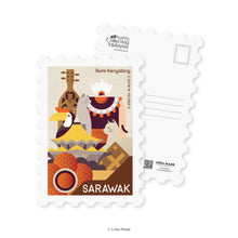 Load image into Gallery viewer, Collecting Malaysia: Sarawak - Shaped Postcard
