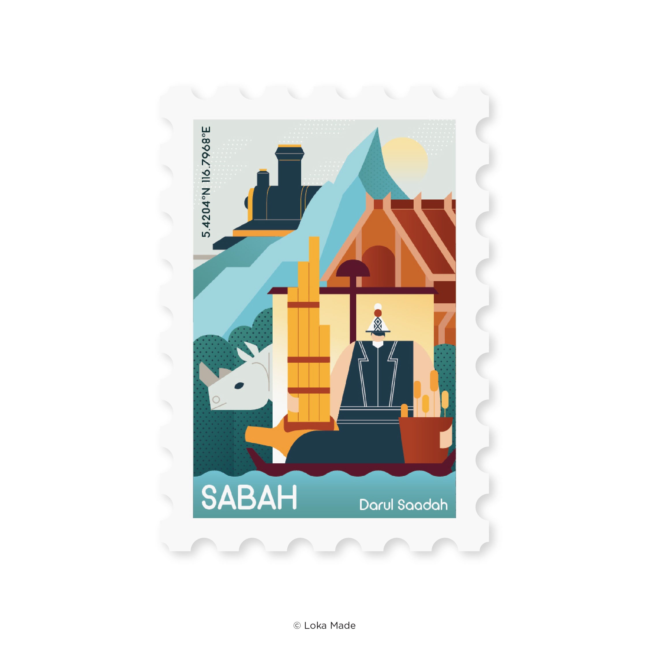 Collecting Malaysia: Sabah - Shaped Postcard