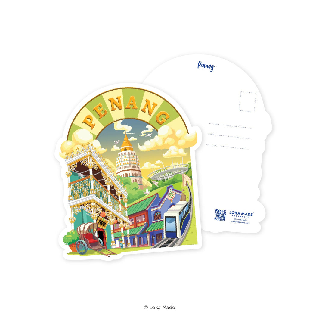 Golden Penang - Shaped Postcard