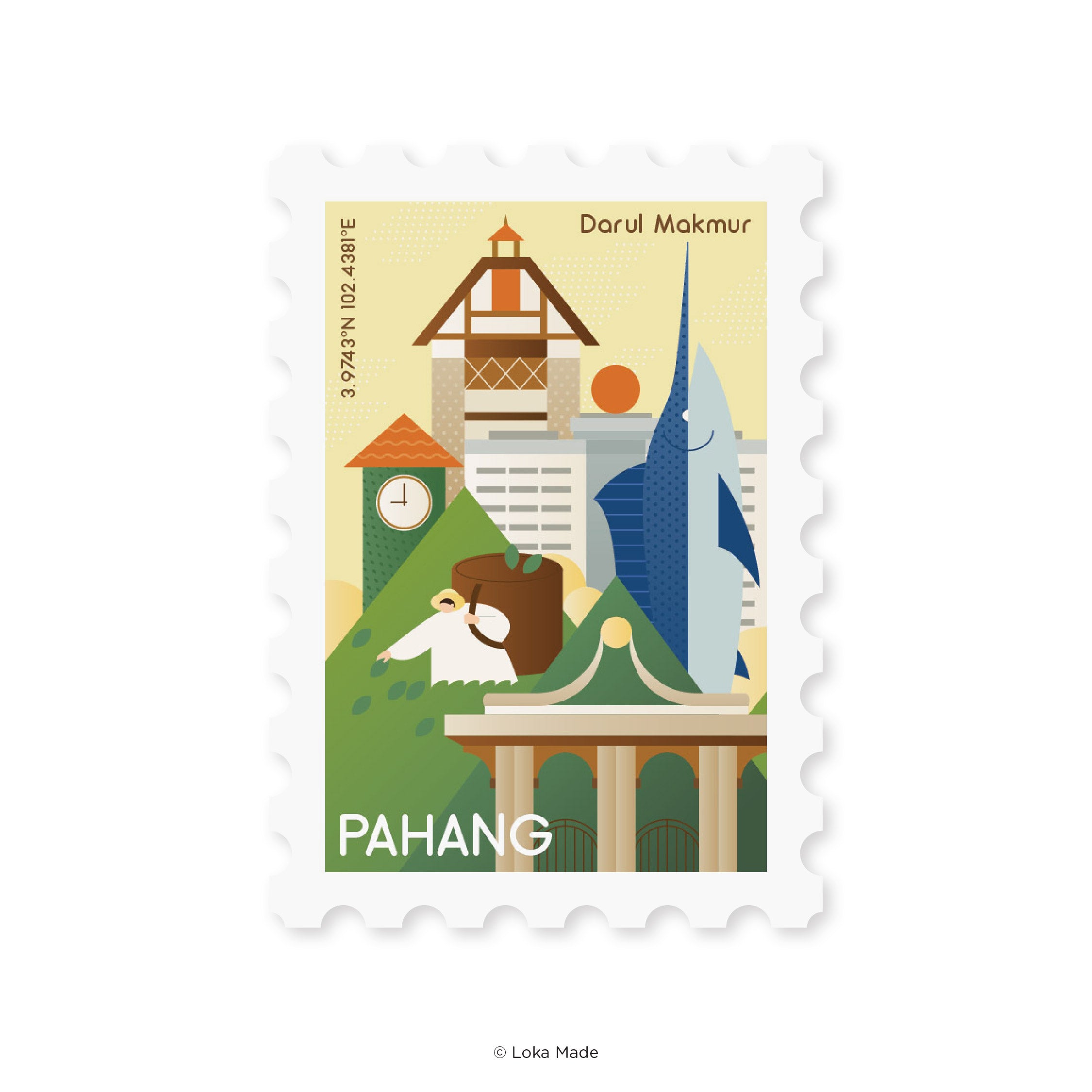 Collecting Malaysia: Pahang - Shaped Postcard