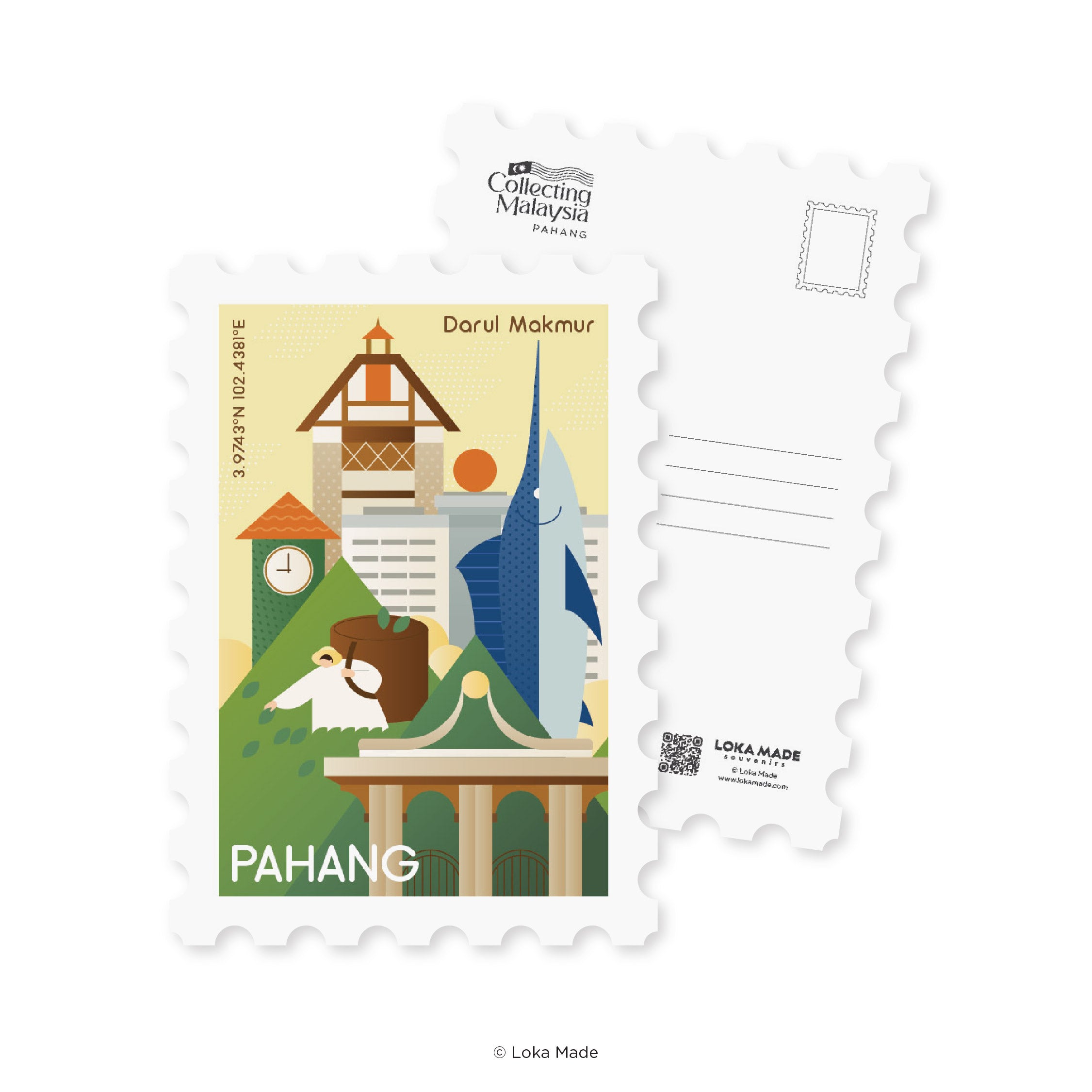 Collecting Malaysia: Pahang - Shaped Postcard