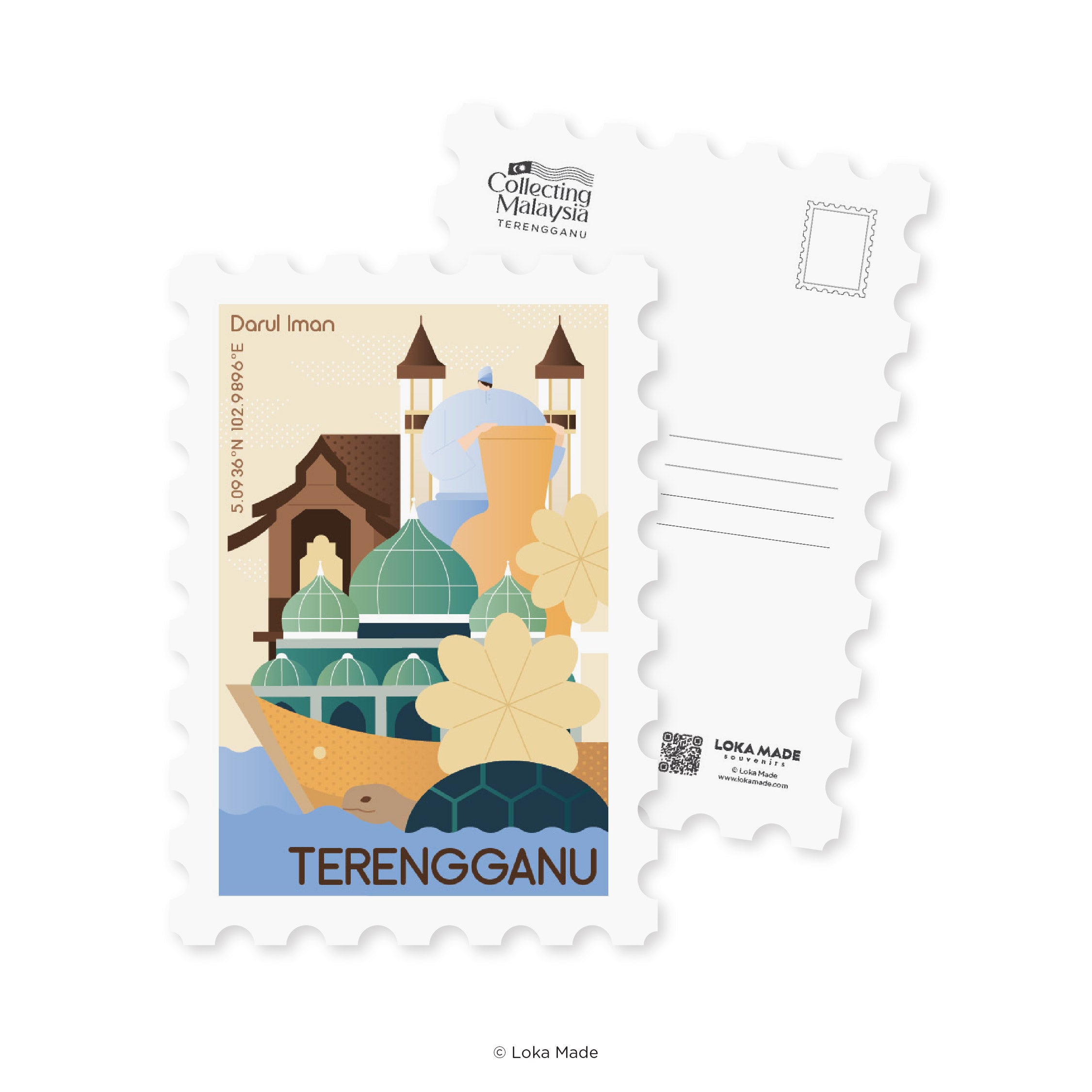 Collecting Malaysia: Terengganu - Shaped Postcard