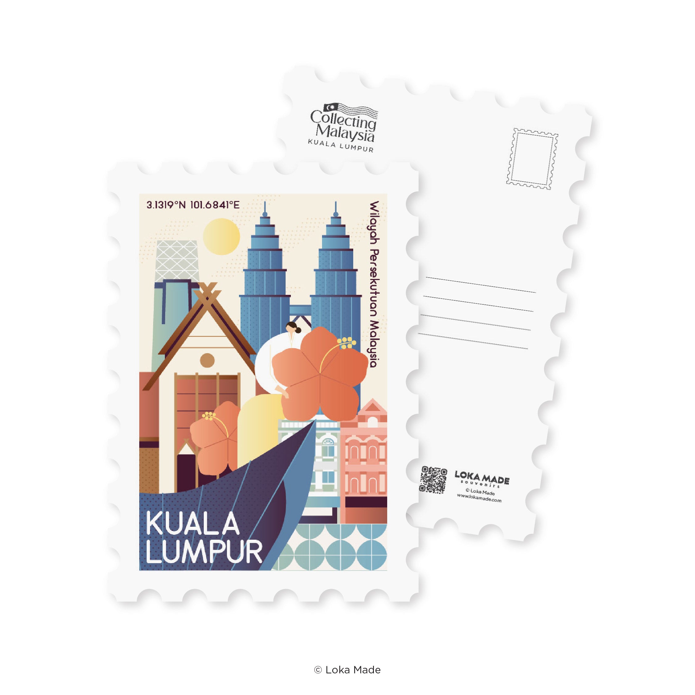 Collecting Malaysia: Kuala Lumpur 2 - Shaped Postcard