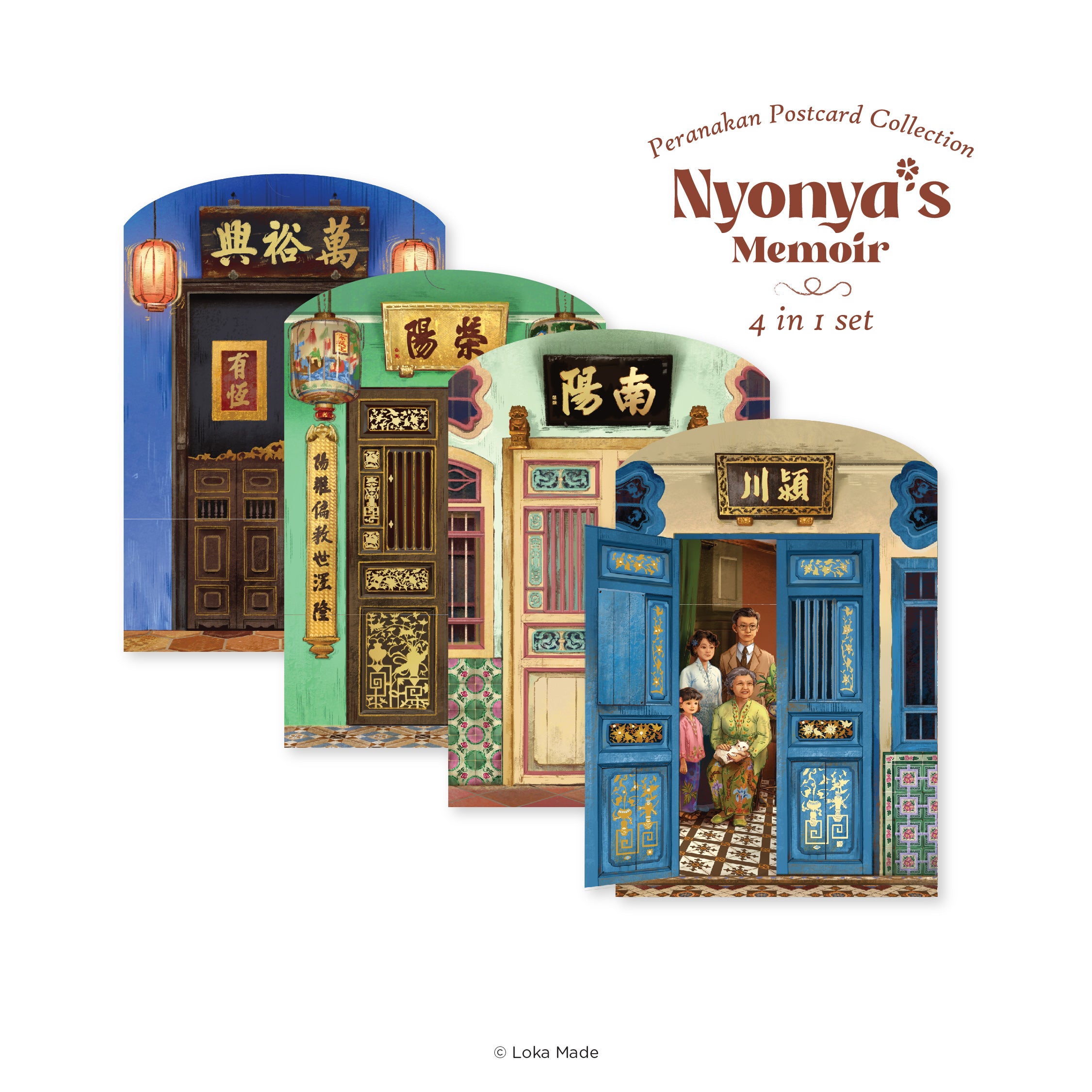 Nyonya's Memoir 2.0 Postcard Collectible Set (4in1)