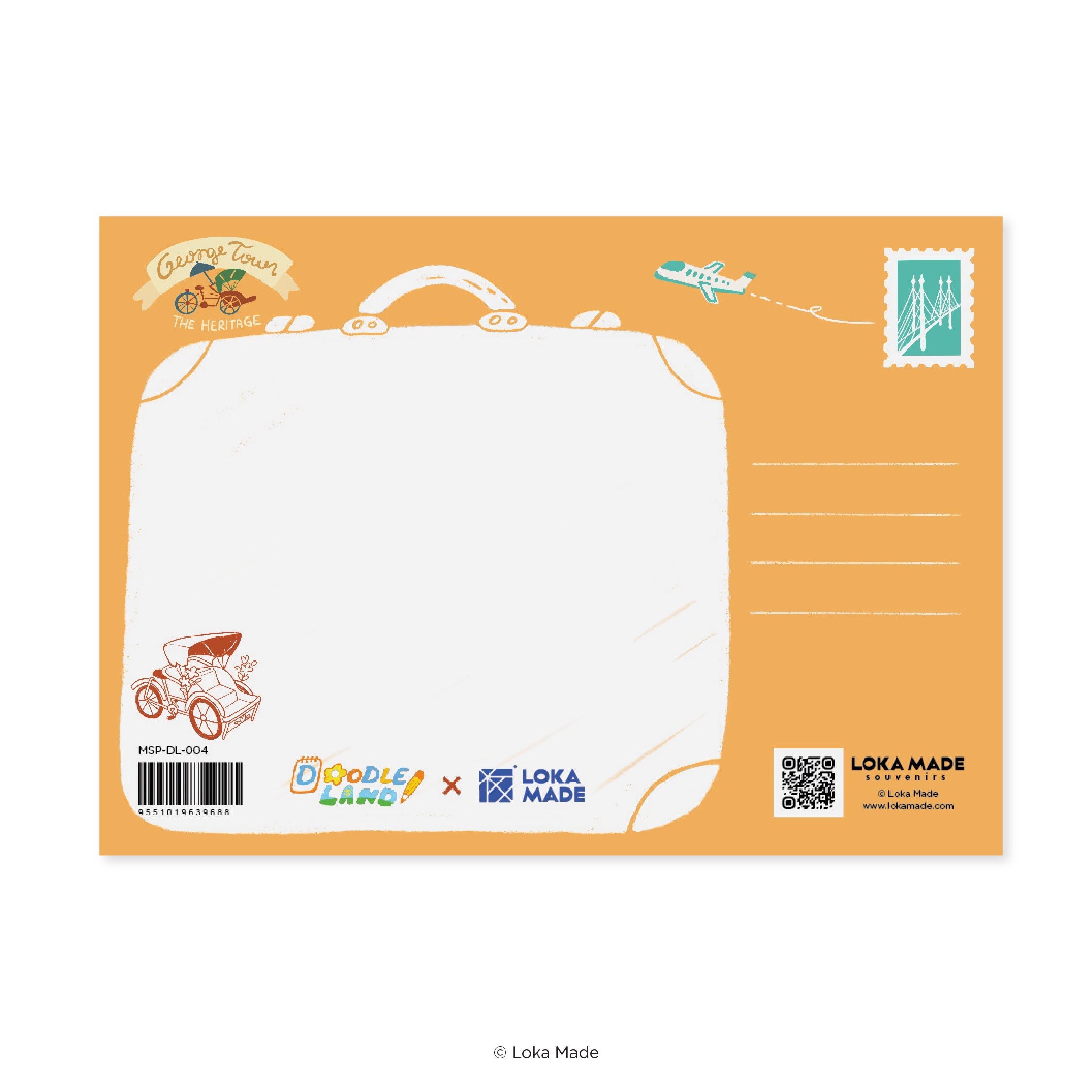 Doodle Land: I Love George Town - Malaysia Postcard