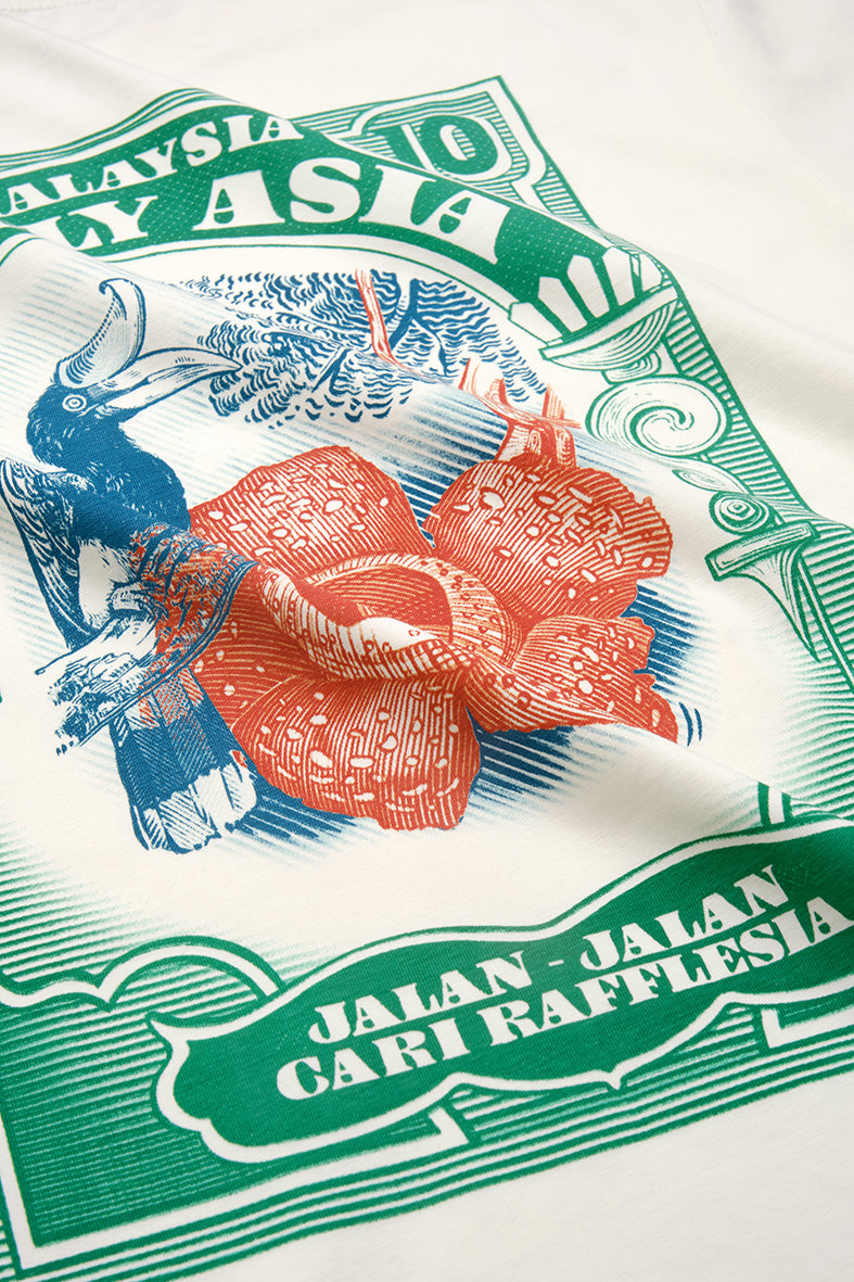 Oxwhite x Loka Made Truly Asia Print Tee: Cari Rafflesia