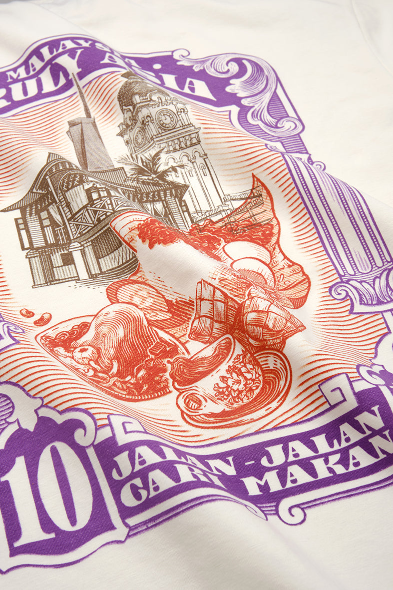 Oxwhite x Loka Made Truly Asia Print Tee: Cari Makan