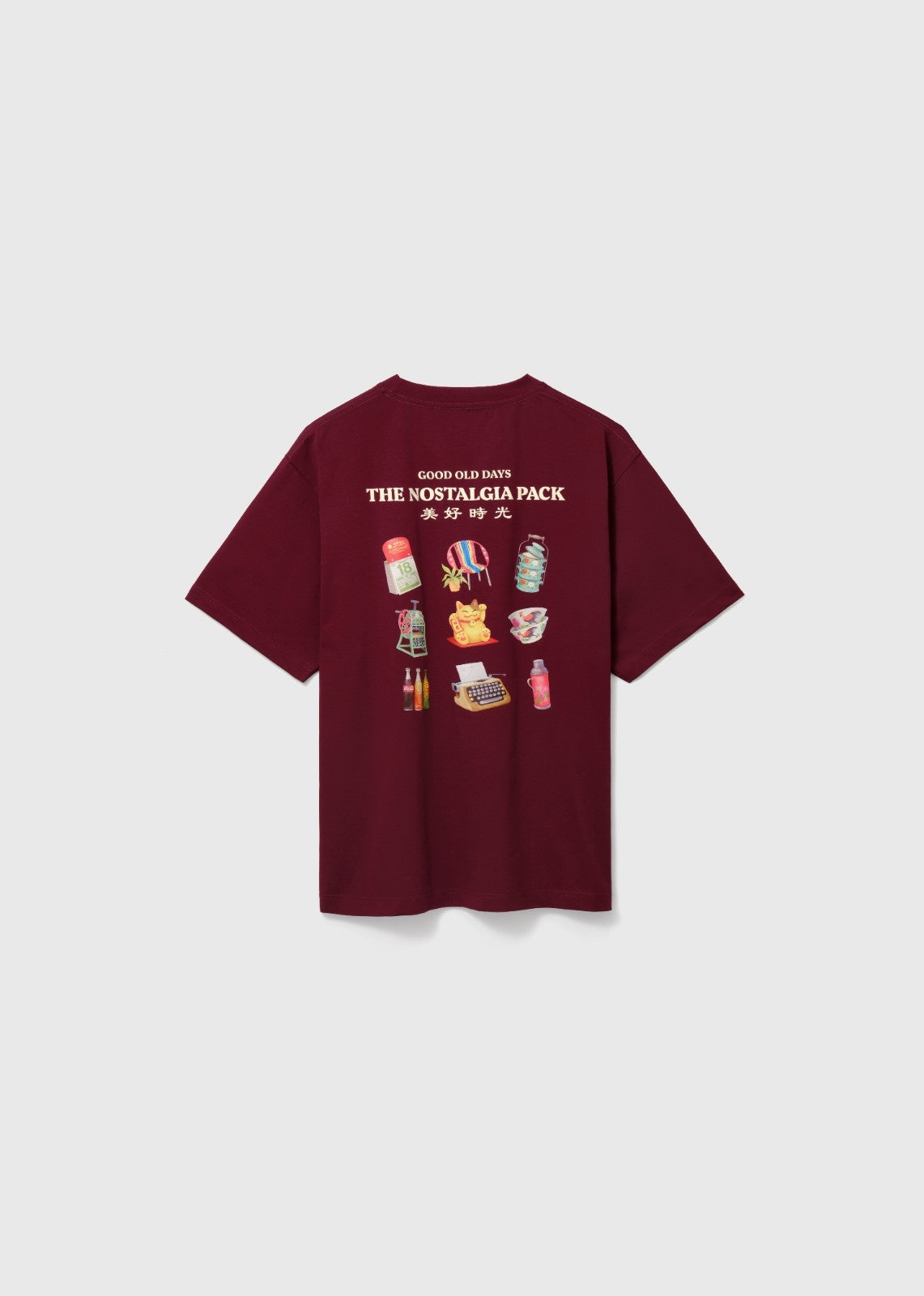 Oxwhite x Loka Made CNY Good Old Days Tee: The Nolstagia Pack (Burgundy)