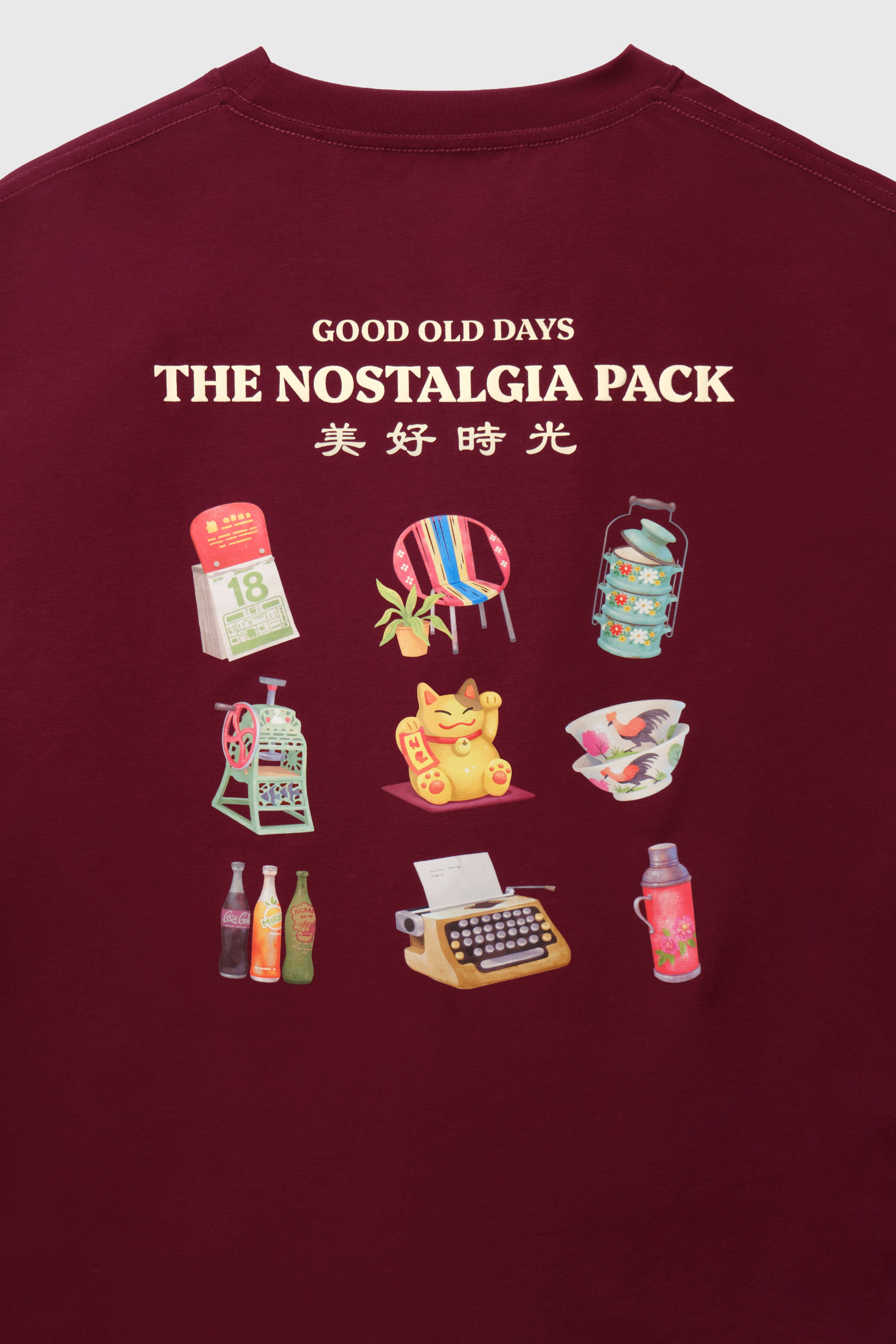 Oxwhite x Loka Made CNY Good Old Days Tee: The Nolstagia Pack (Burgundy)