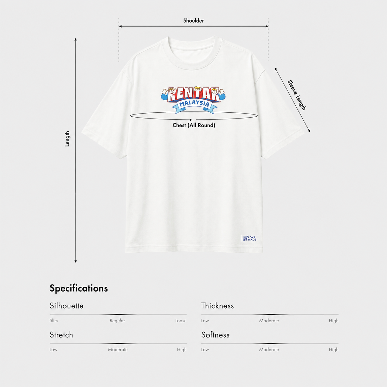 Rentak Malaysia: Loka Travel Malaysia (White Tee)