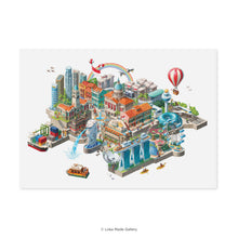 Load image into Gallery viewer, Whimsy Over Singapore - Singapore Postcard
