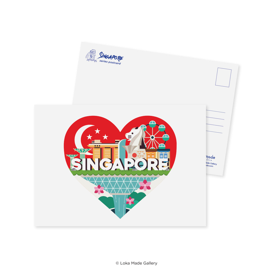 The Heart of Singapore - Singapore Postcard