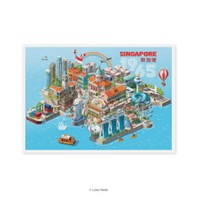 Load image into Gallery viewer, Whimsy Over Singapore - Singapore Postcard
